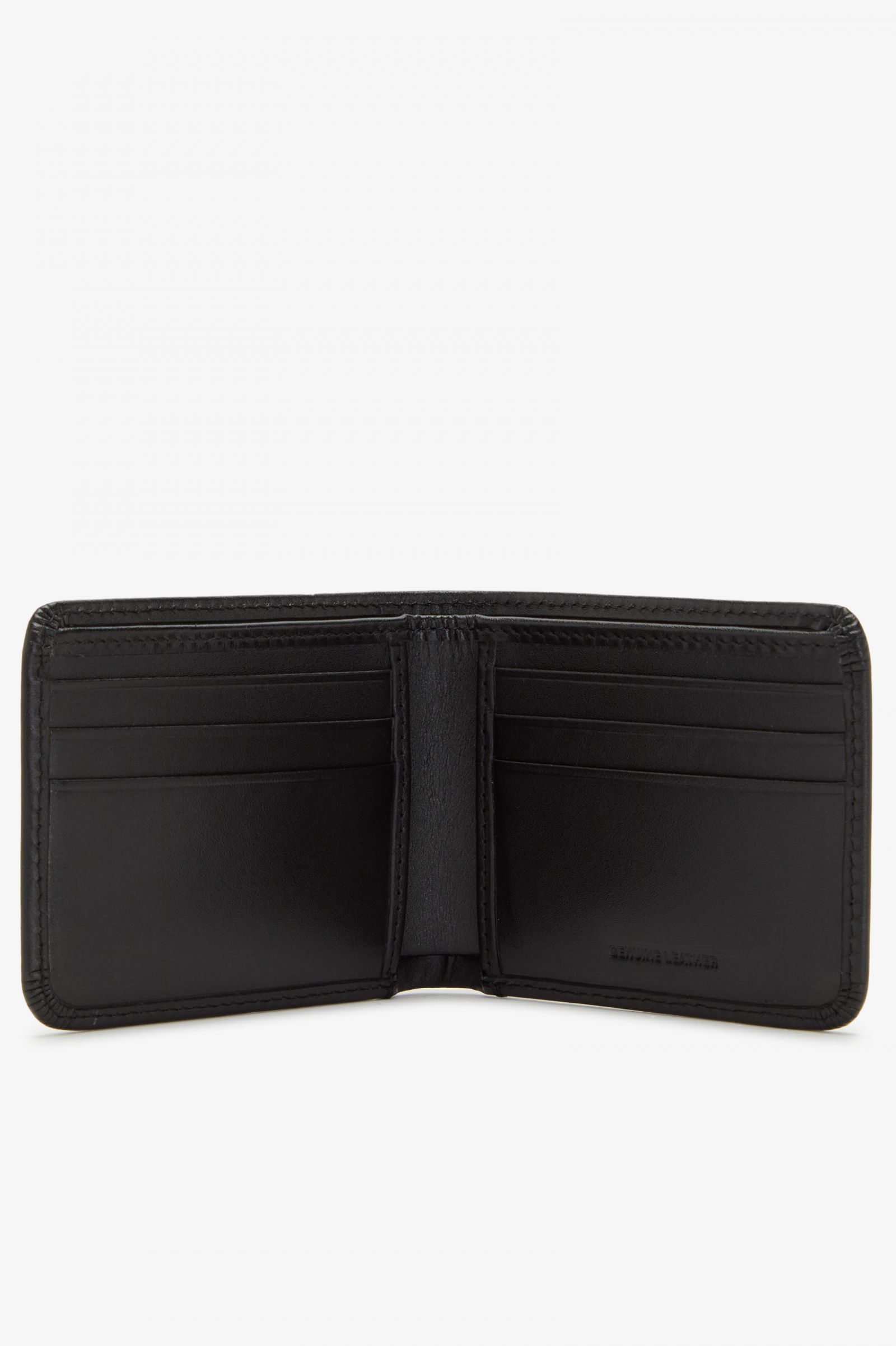 Burnished Leather Billfold Wallet Black 7037770