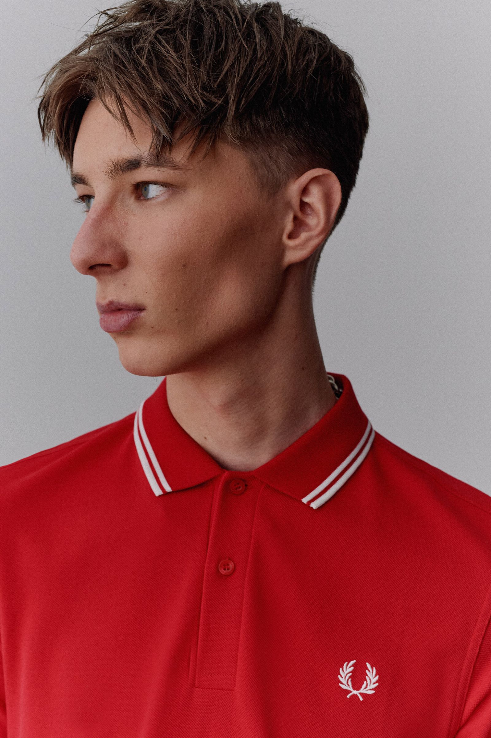 The Fred Perry ShirtM3600 Jester Red / Snow White / Snow White 7039073