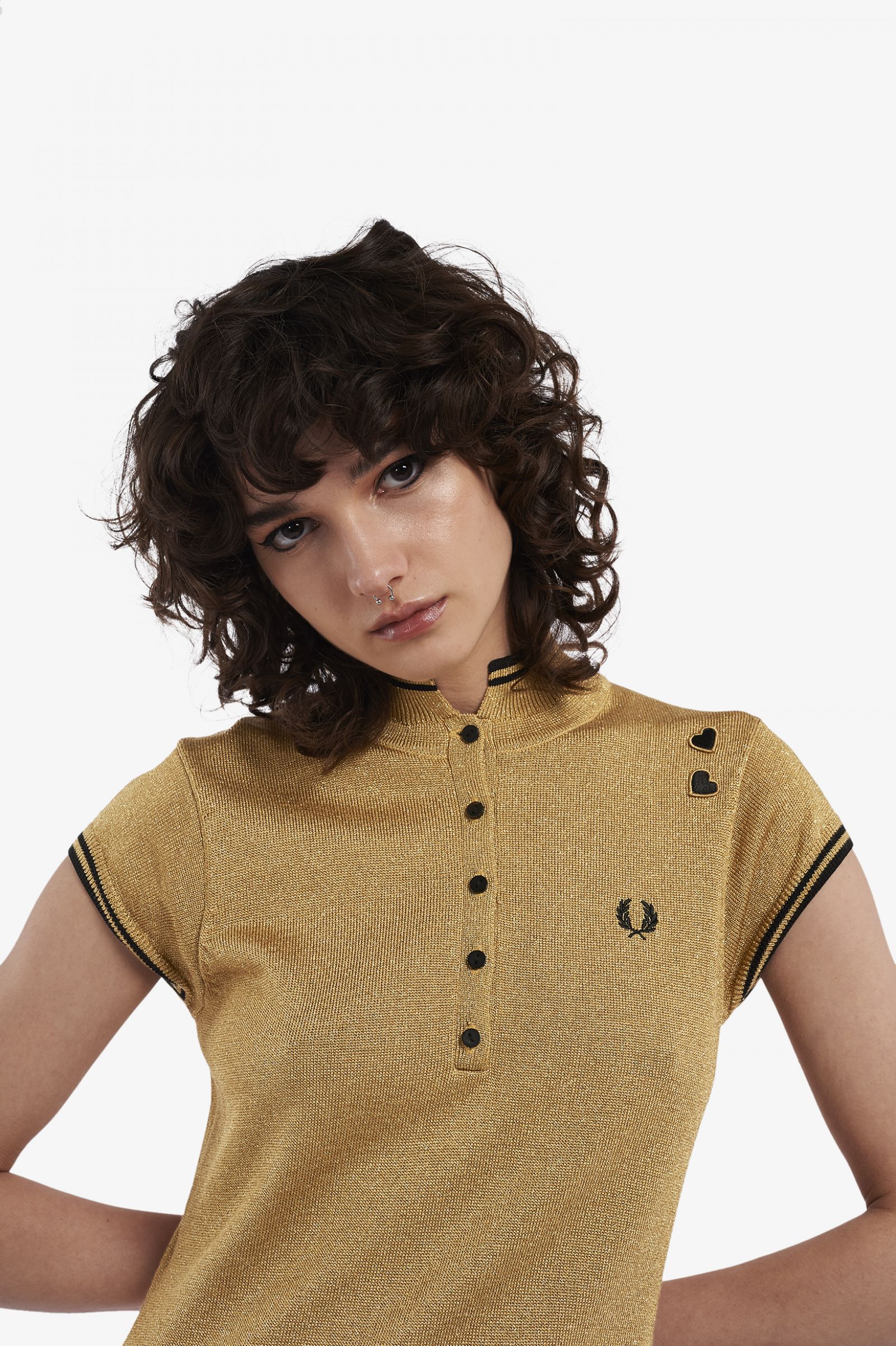 Amy Winehouse FoundationMetallic Knitted Dress 1964 Gold 7037958