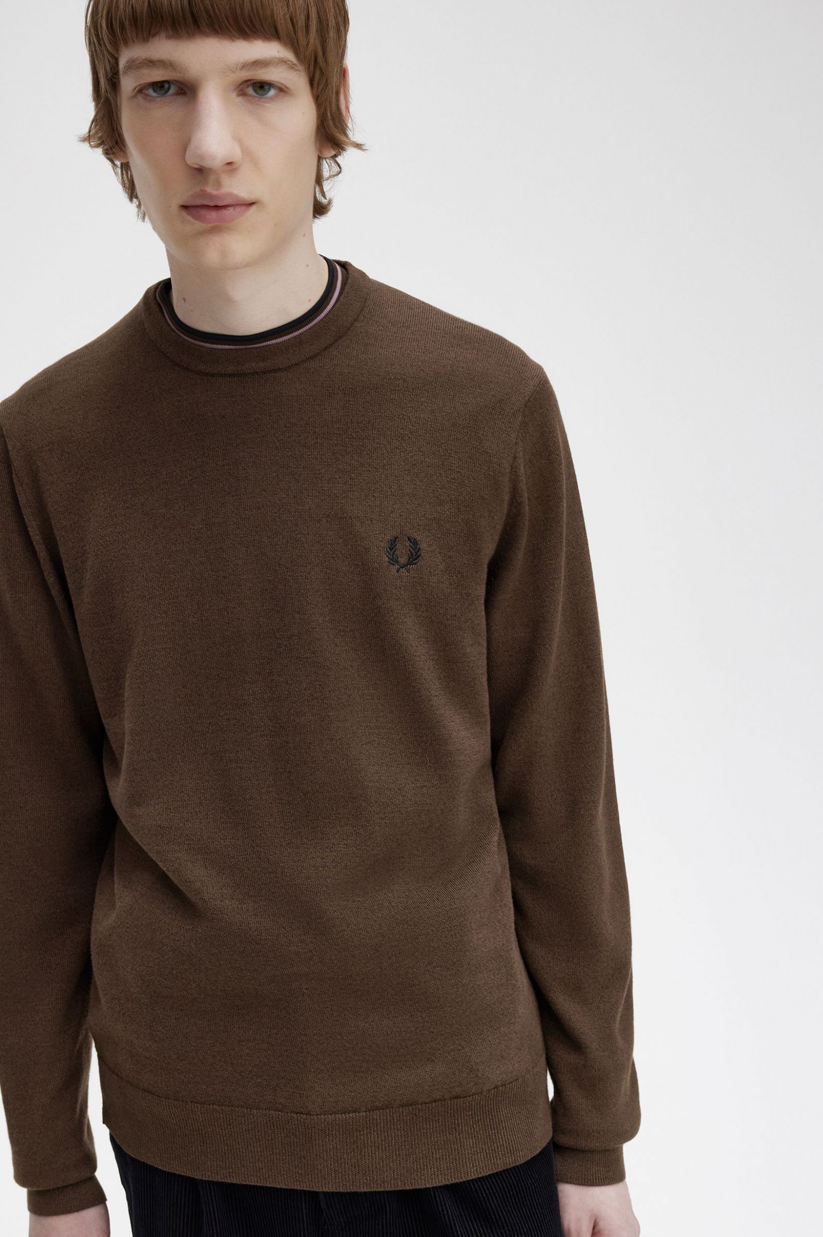 Classic Crew Neck Jumper Burnt Tobacco 7038305