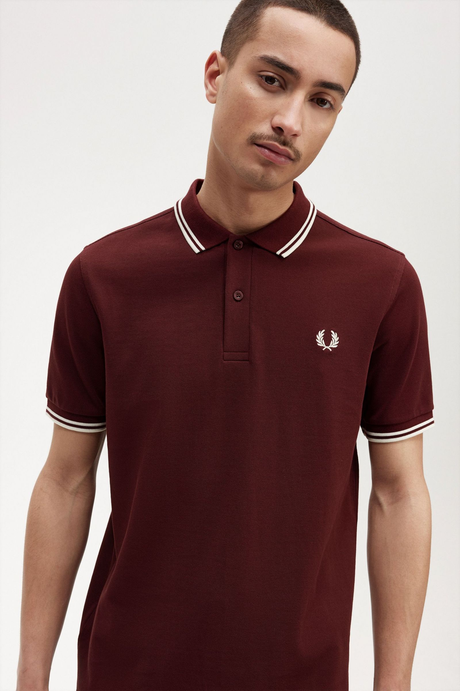 The Fred Perry ShirtM3600 Oxblood / Ecru / Ecru 7039071
