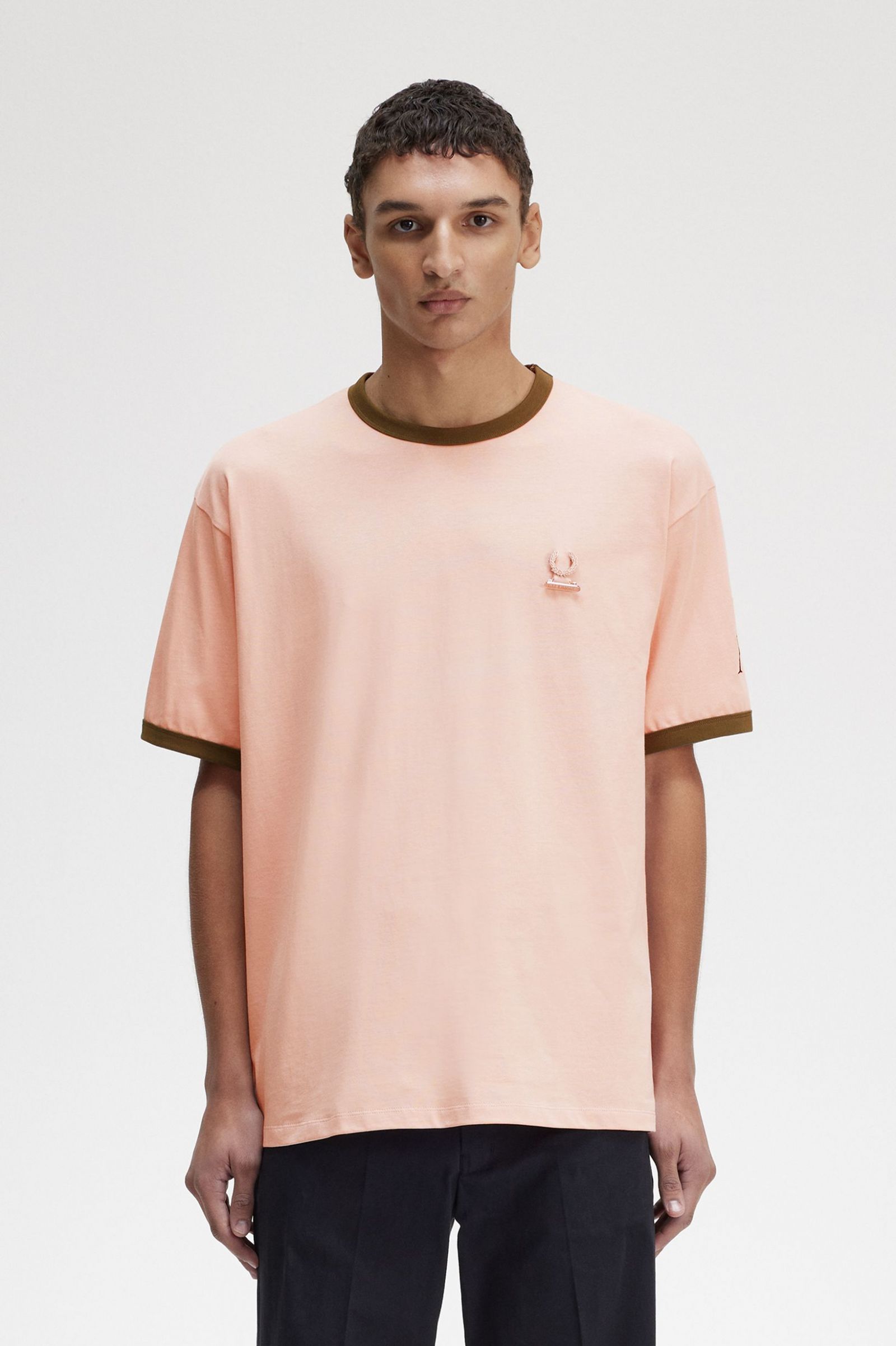 Raf SimonsContrast Trim Relaxed T-Shirt Light Misty Rose 7038622