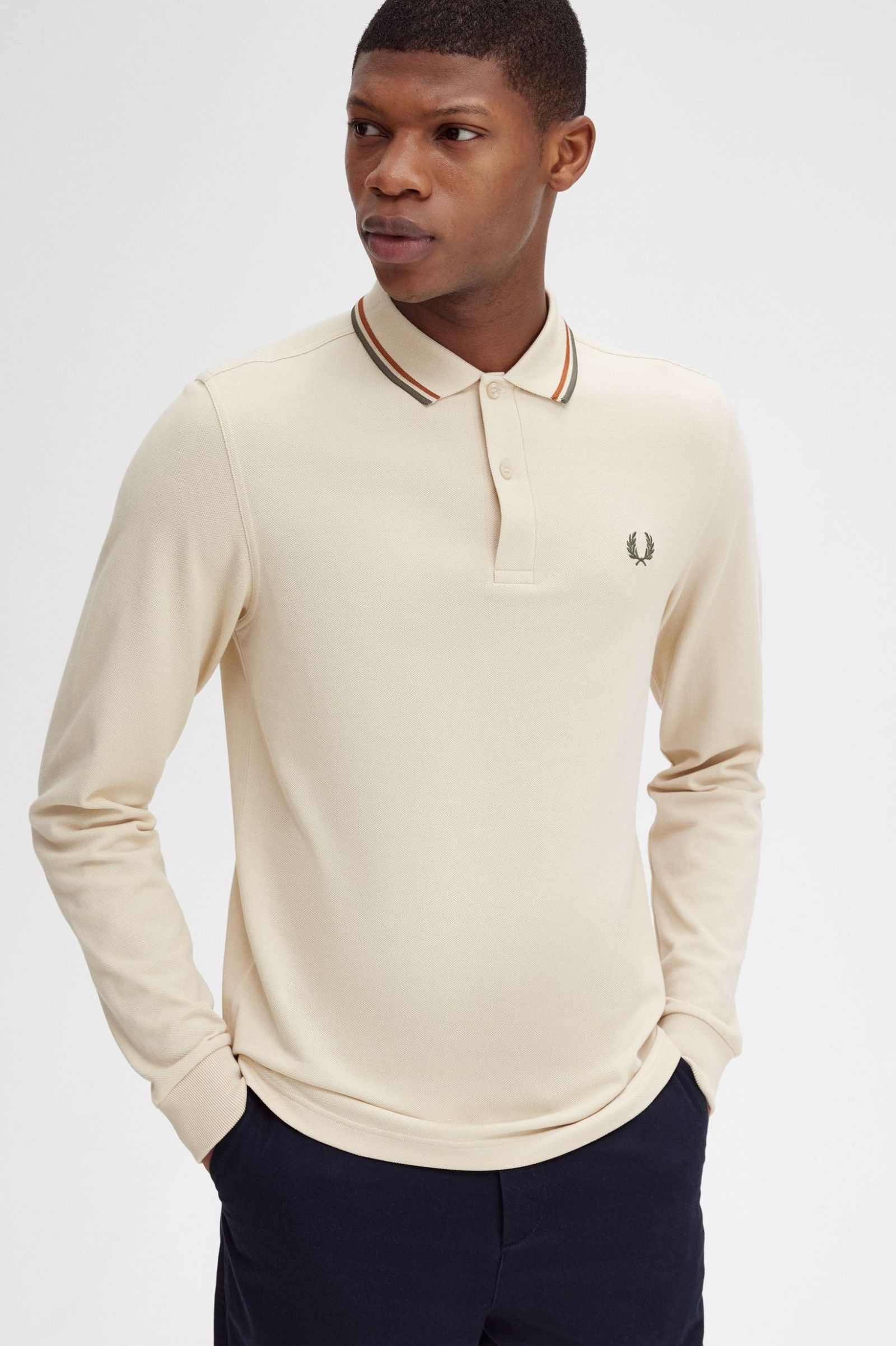 The Fred Perry ShirtM3636 Oatmeal / Nut Flake / Field Green 7038540
