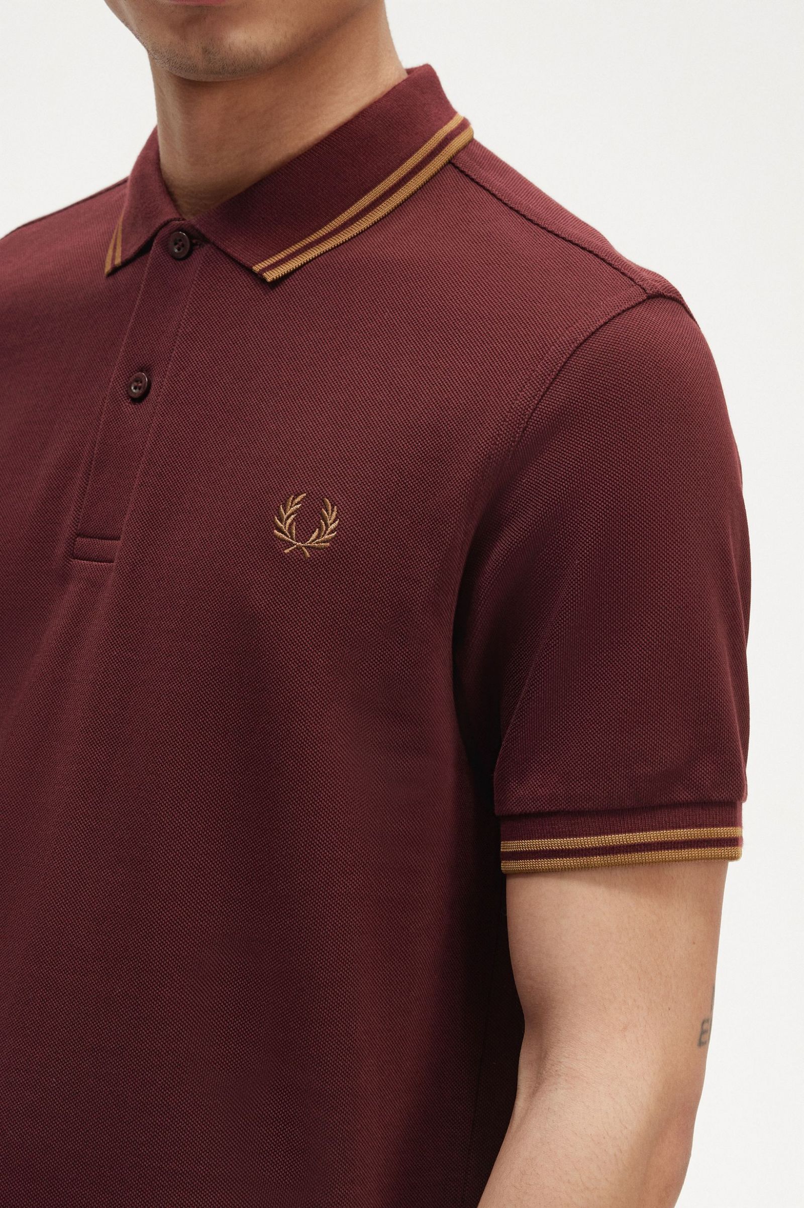 The Fred Perry ShirtM3600 Oxblood / Shaded Stone / Shaded Stone 7038504