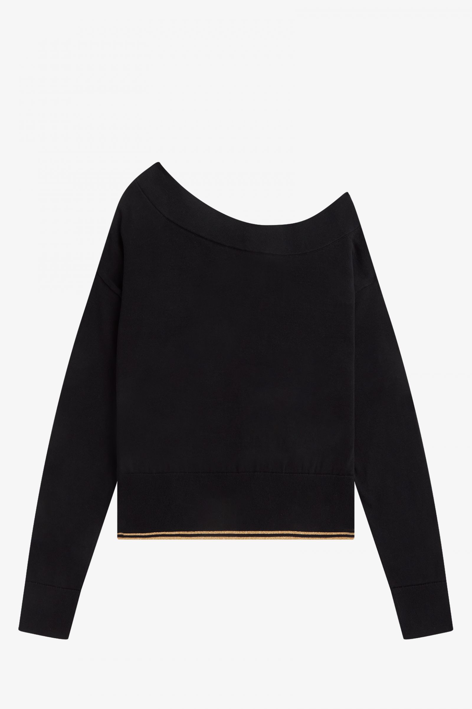 Amy Winehouse FoundationOff-The-Shoulder Knitted Top Black 7037959