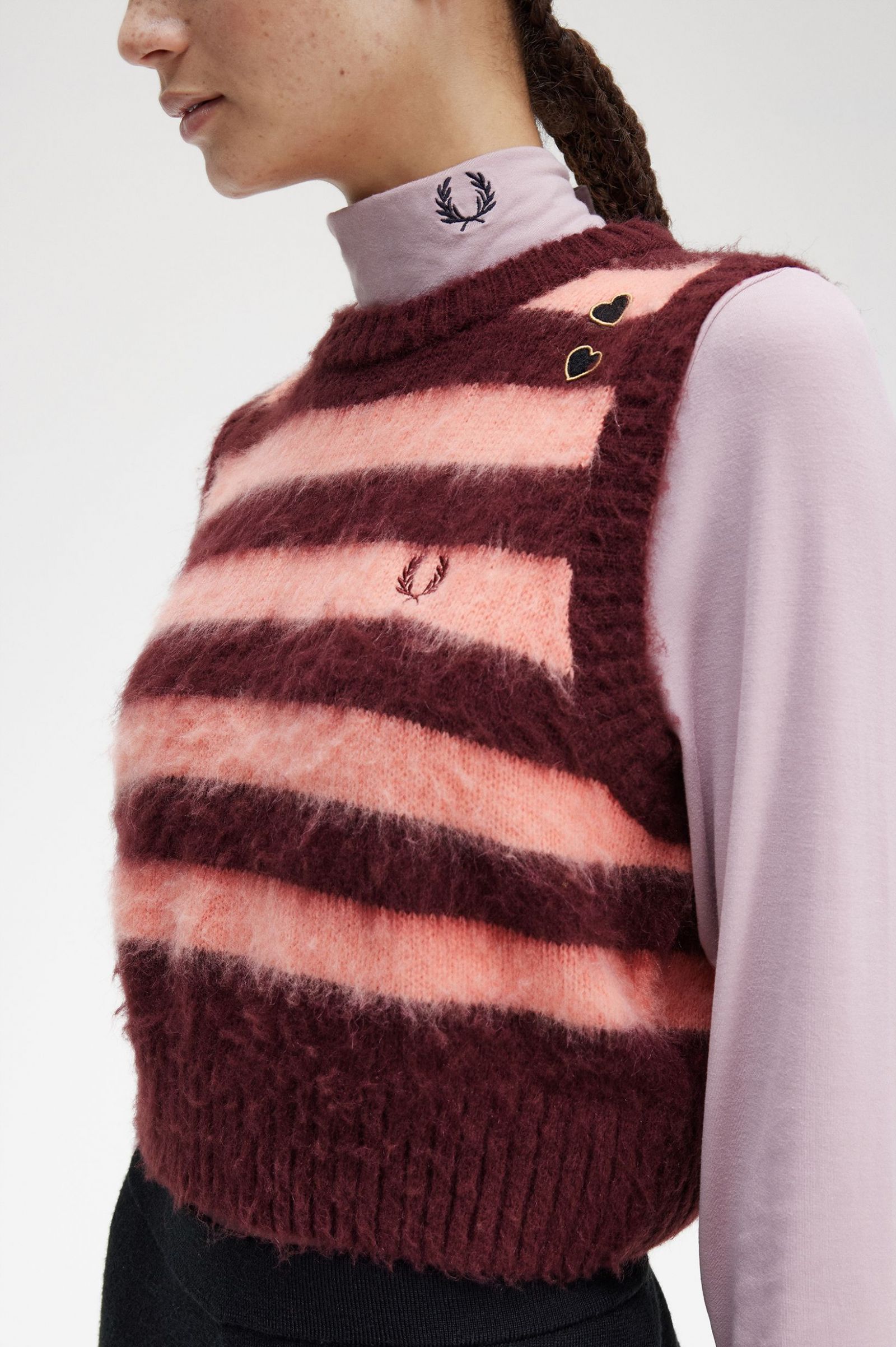 Amy Winehouse FoundationStriped Knitted Tank Oxblood 7039242