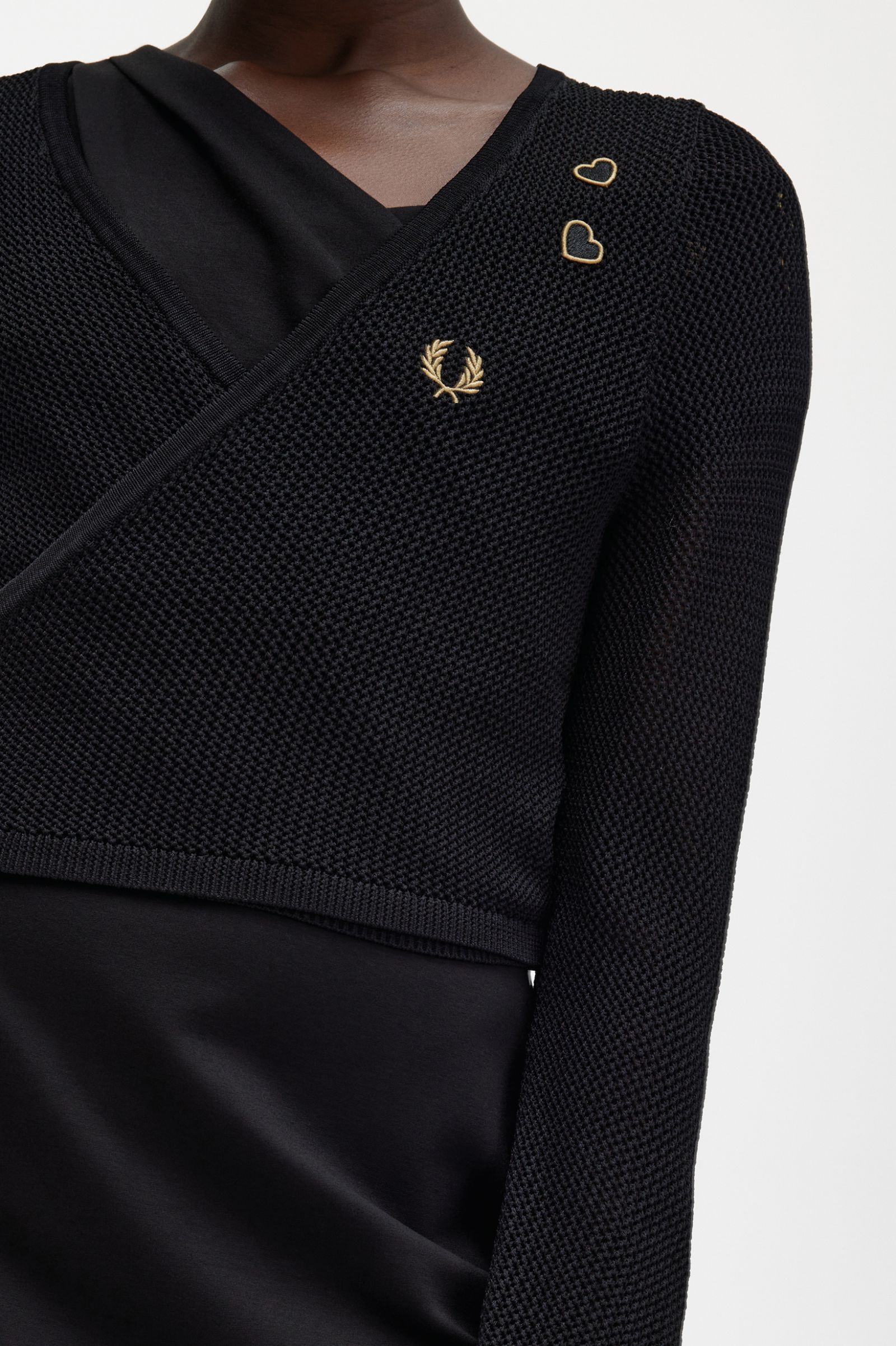 Amy Winehouse FoundationOpen-Knit Wrap Cardigan Black 7037965
