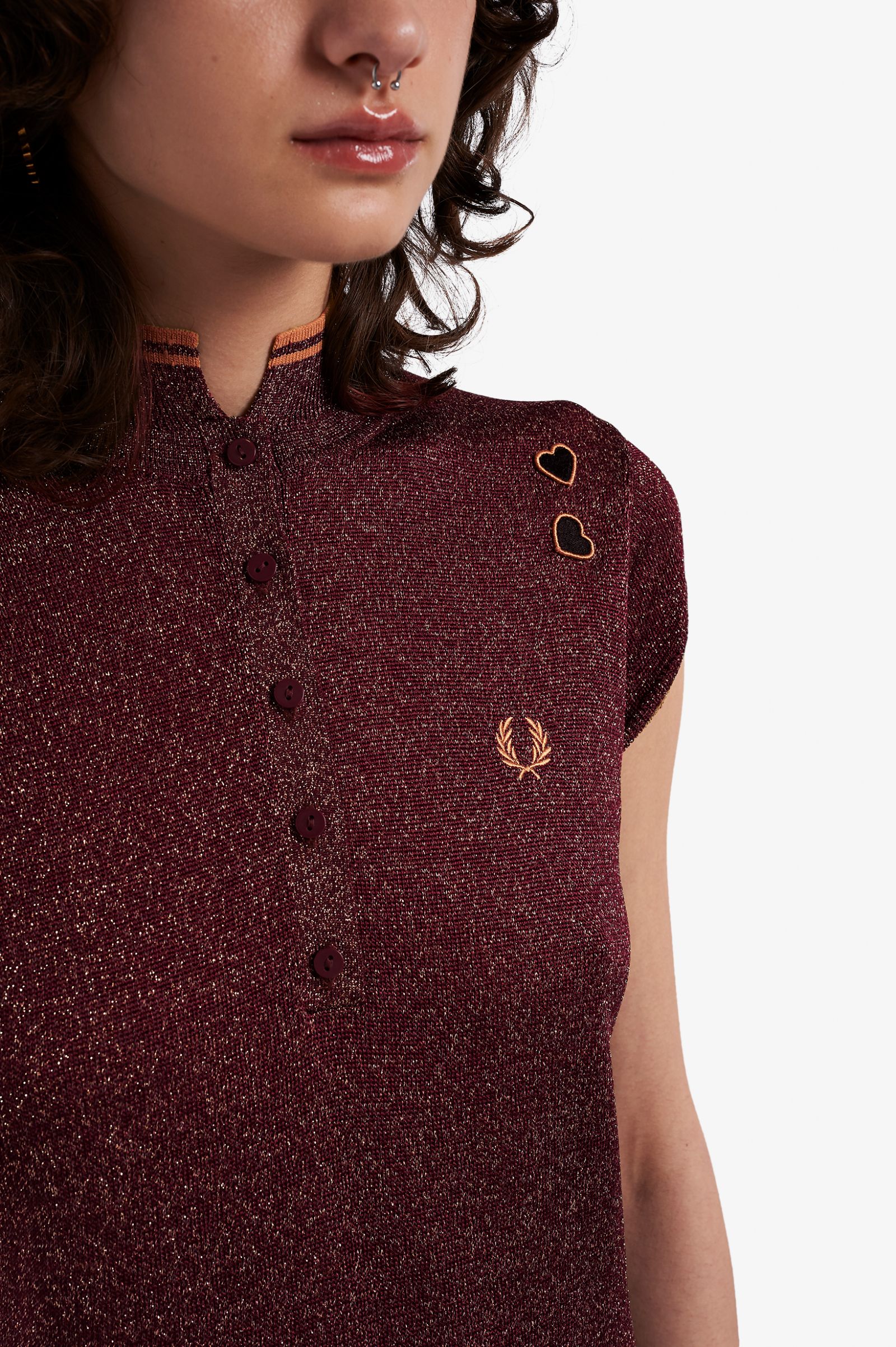 Amy Winehouse FoundationMetallic Knitted Shirt Black 7037936