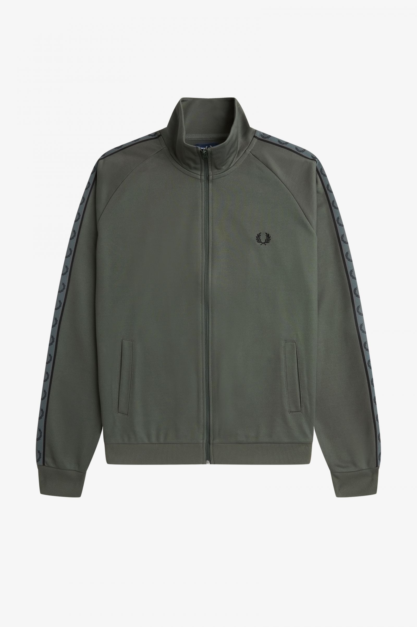 Contrast Tape Track Jacket Field Green / Black 7039116