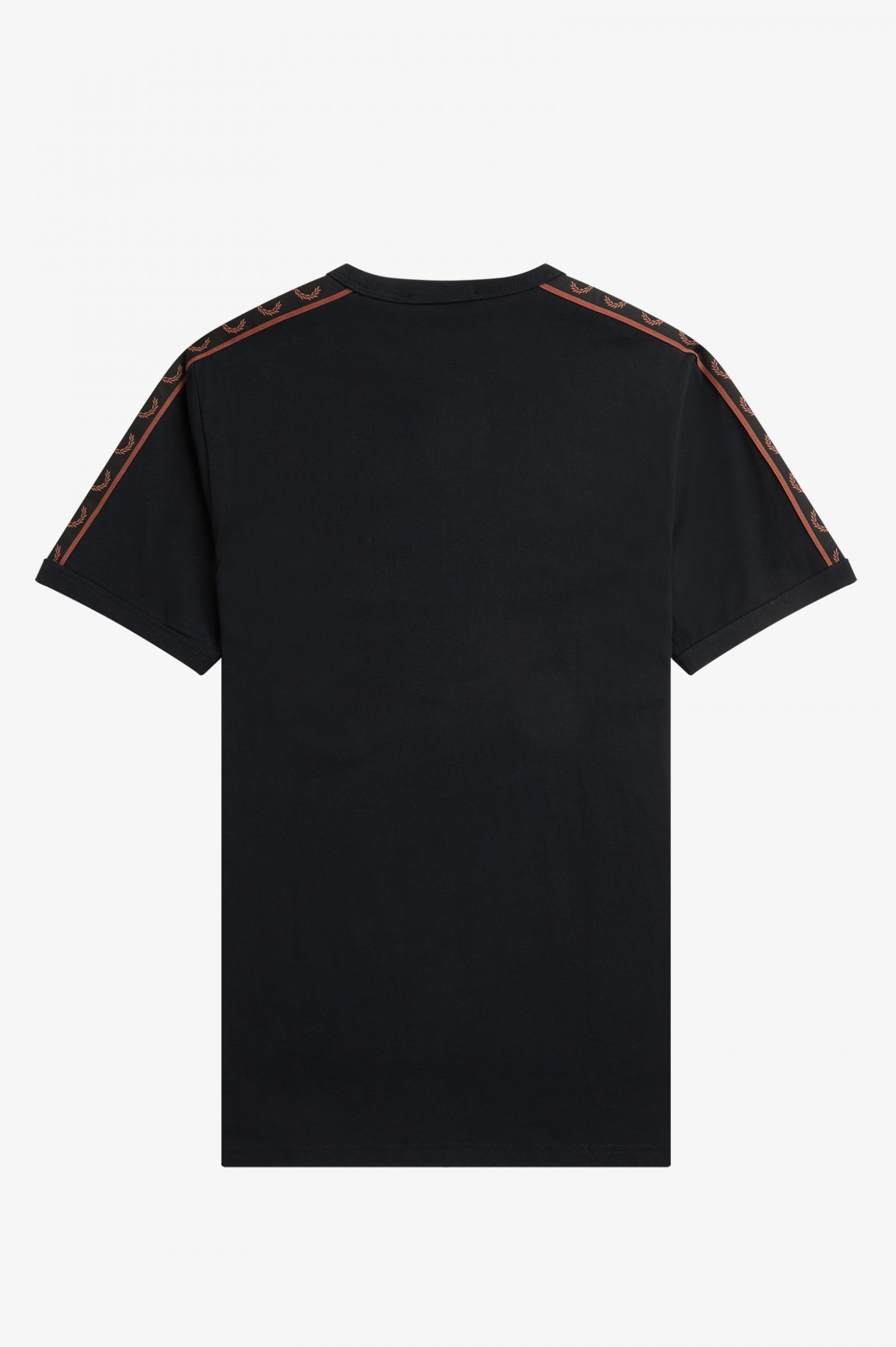 Contrast Tape Ringer T-Shirt Black / Whisky Brown 7038804
