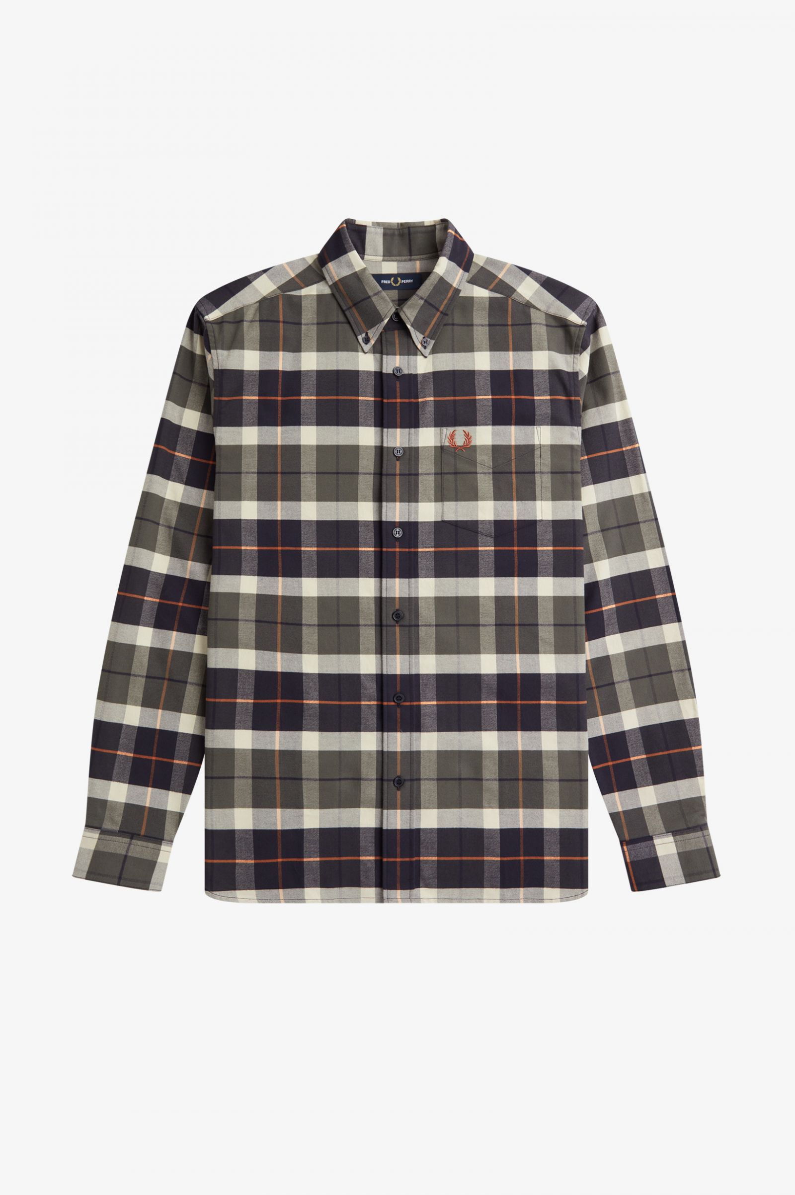 Brushed Tartan Shirt Field Green 7038681