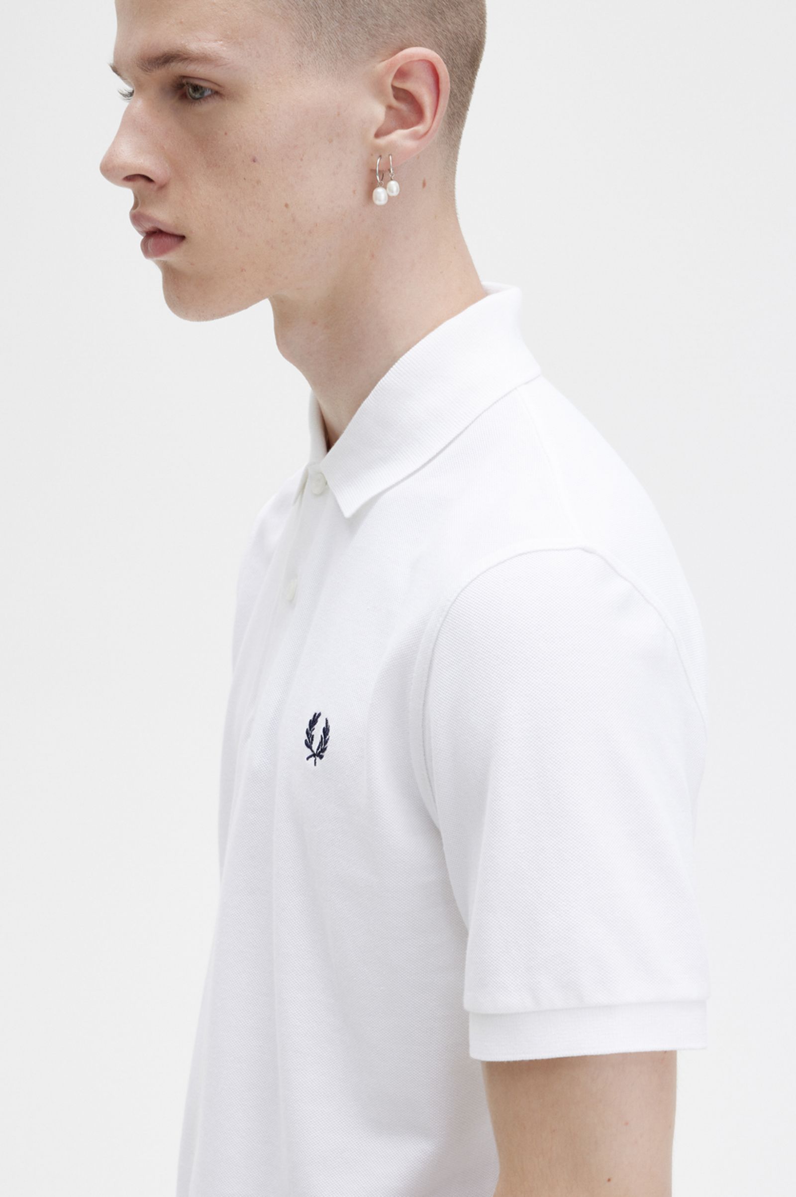 The Fred Perry ShirtM3 White / Navy 7038108