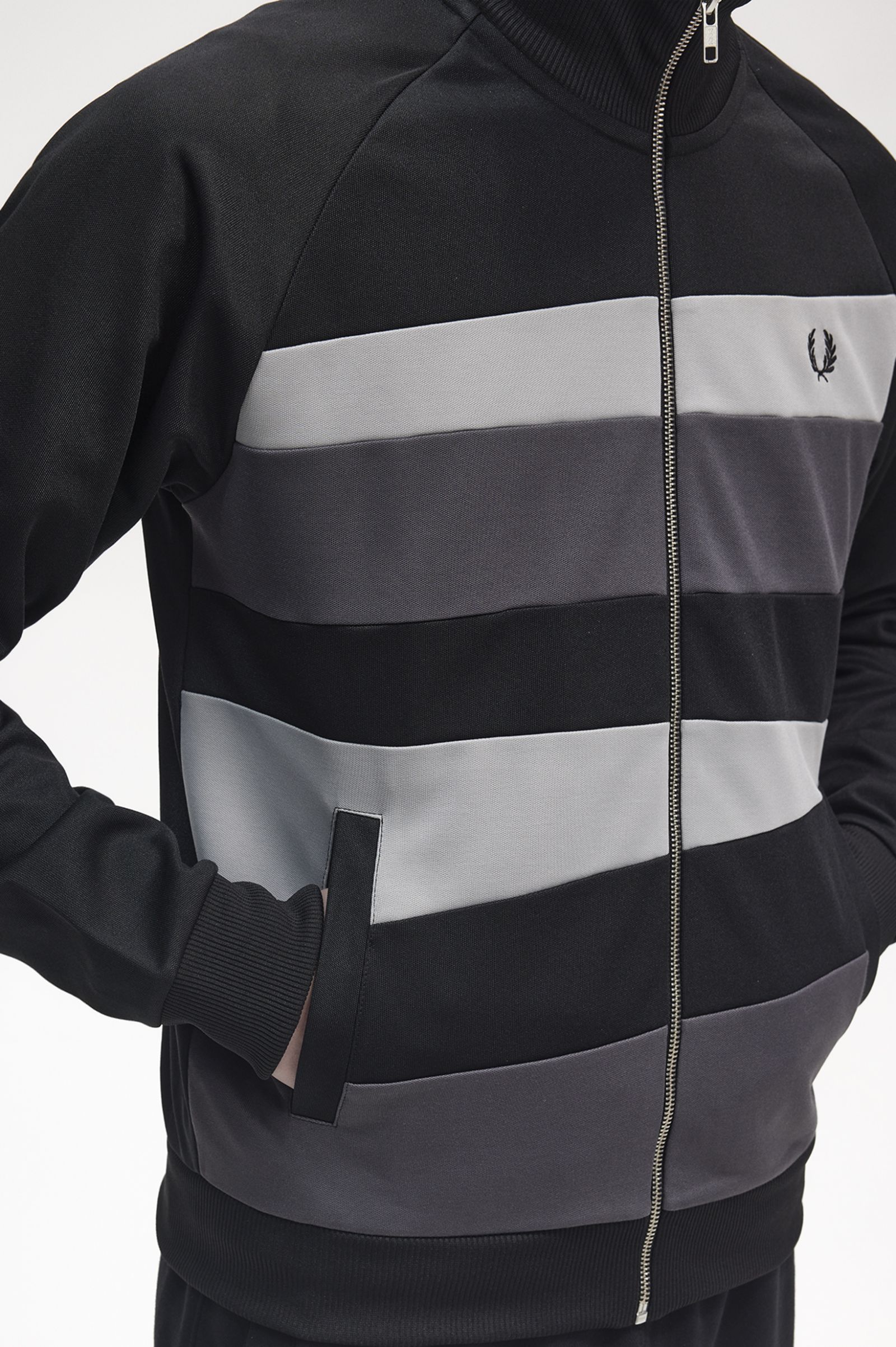 ReissuesContrast Panel Track Jacket Black 7037884