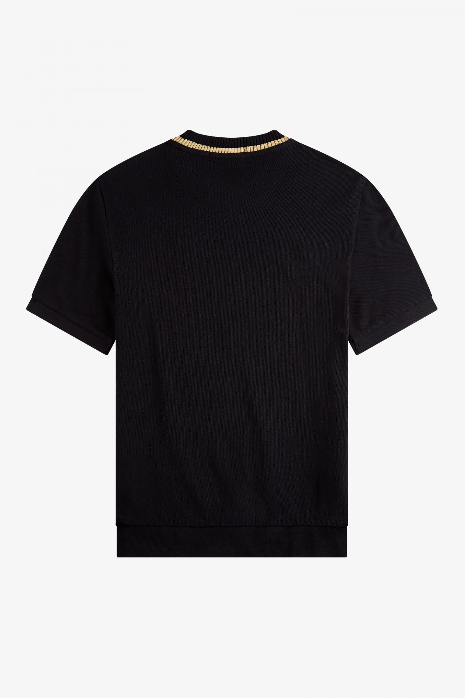 Crew Neck Piqué T-Shirt Black 7038936
