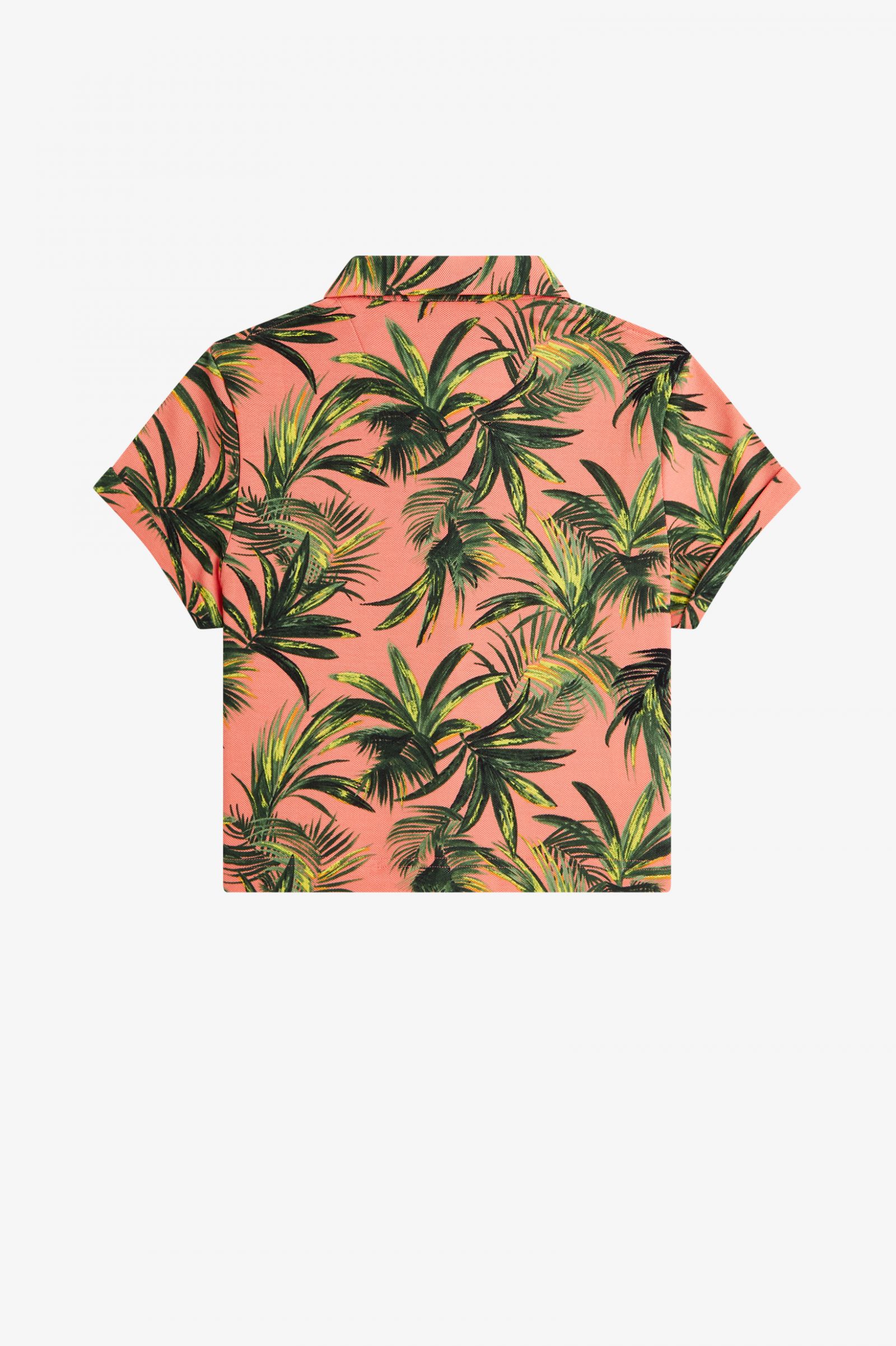 Amy Winehouse FoundationPalm Print Piqué Shirt Coral Heat 7039403