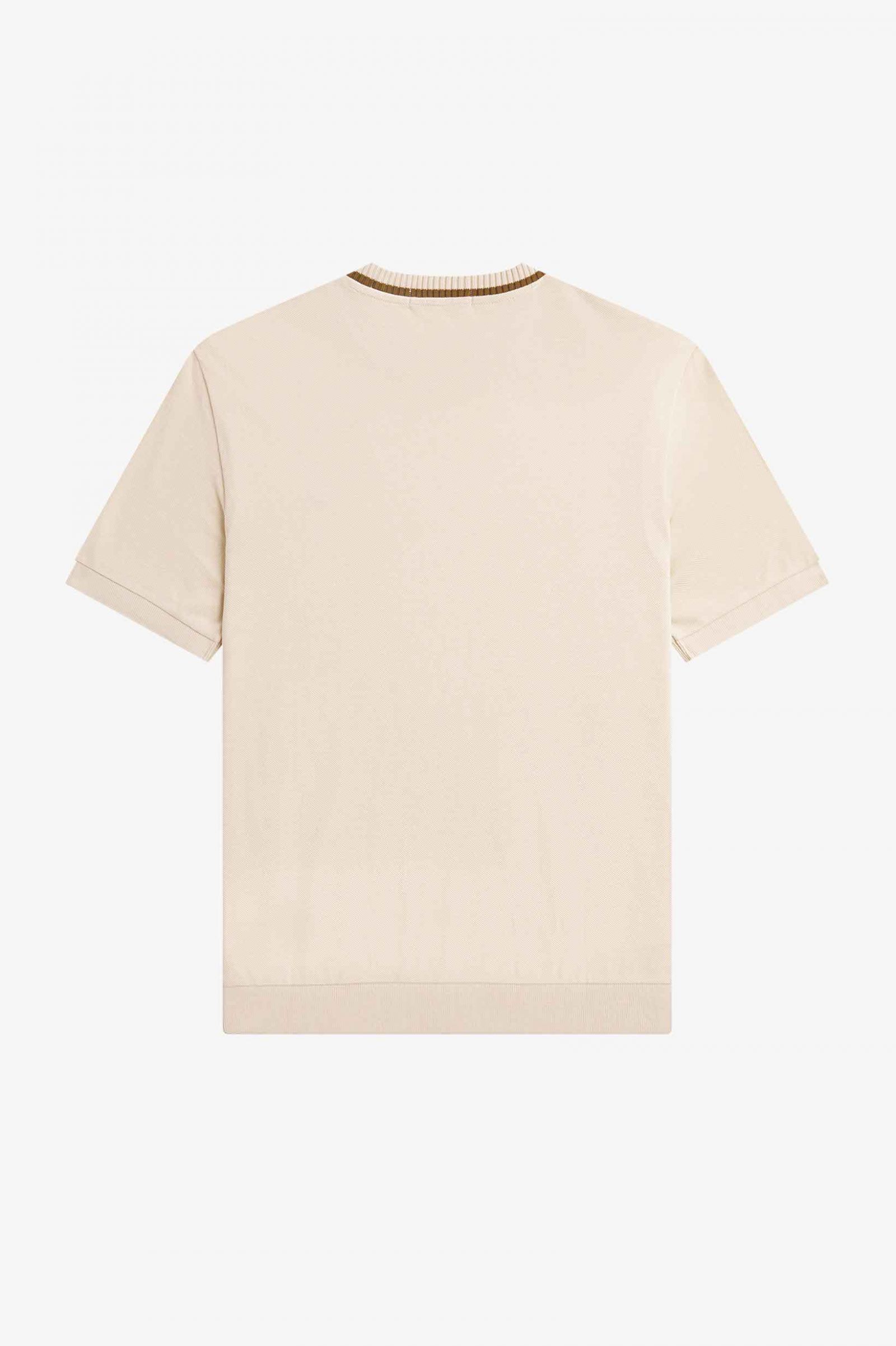Crew Neck Piqué T-Shirt Oatmeal 7038976