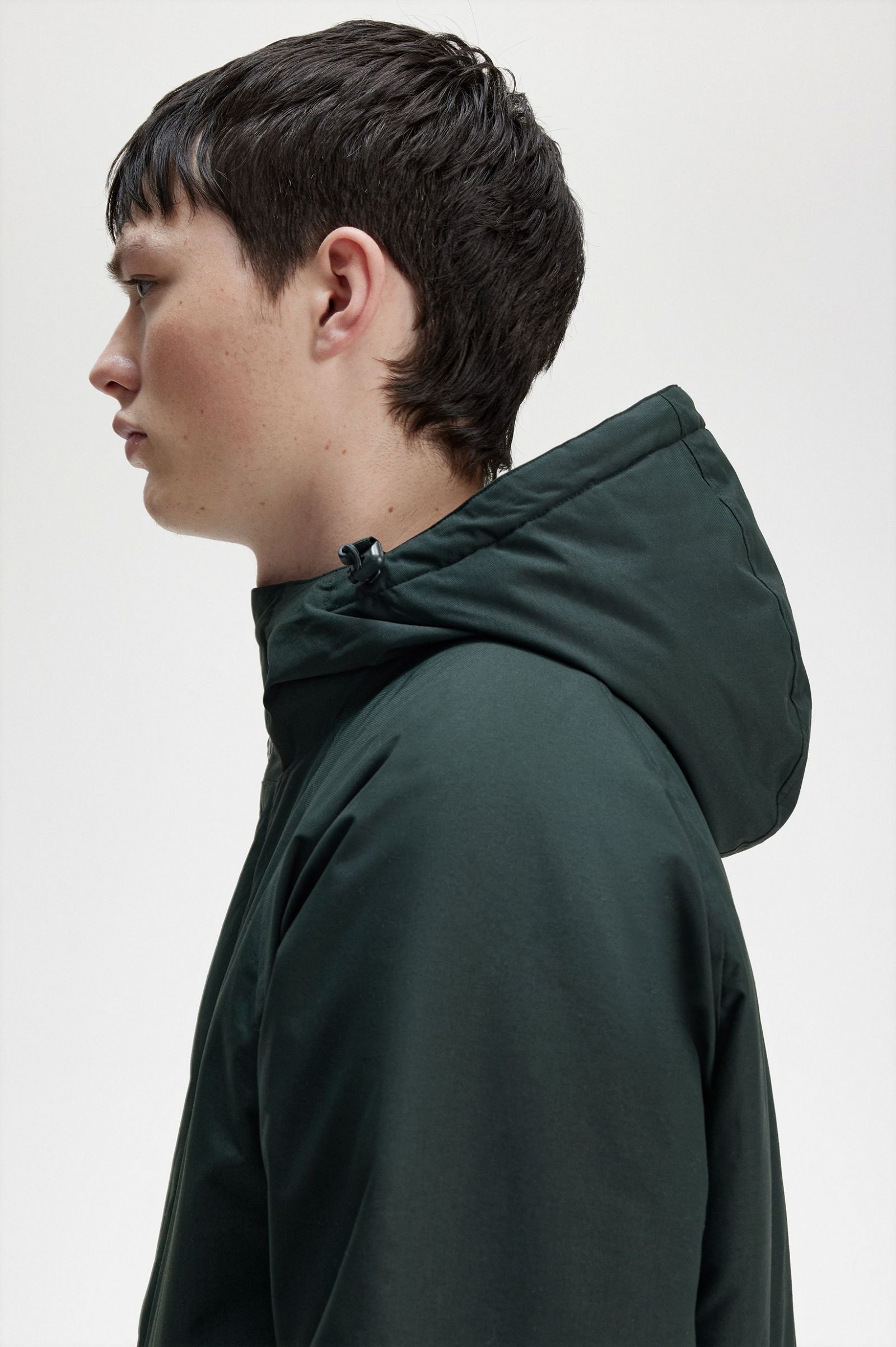 Padded Zip Through Jacket Night Green 7038273