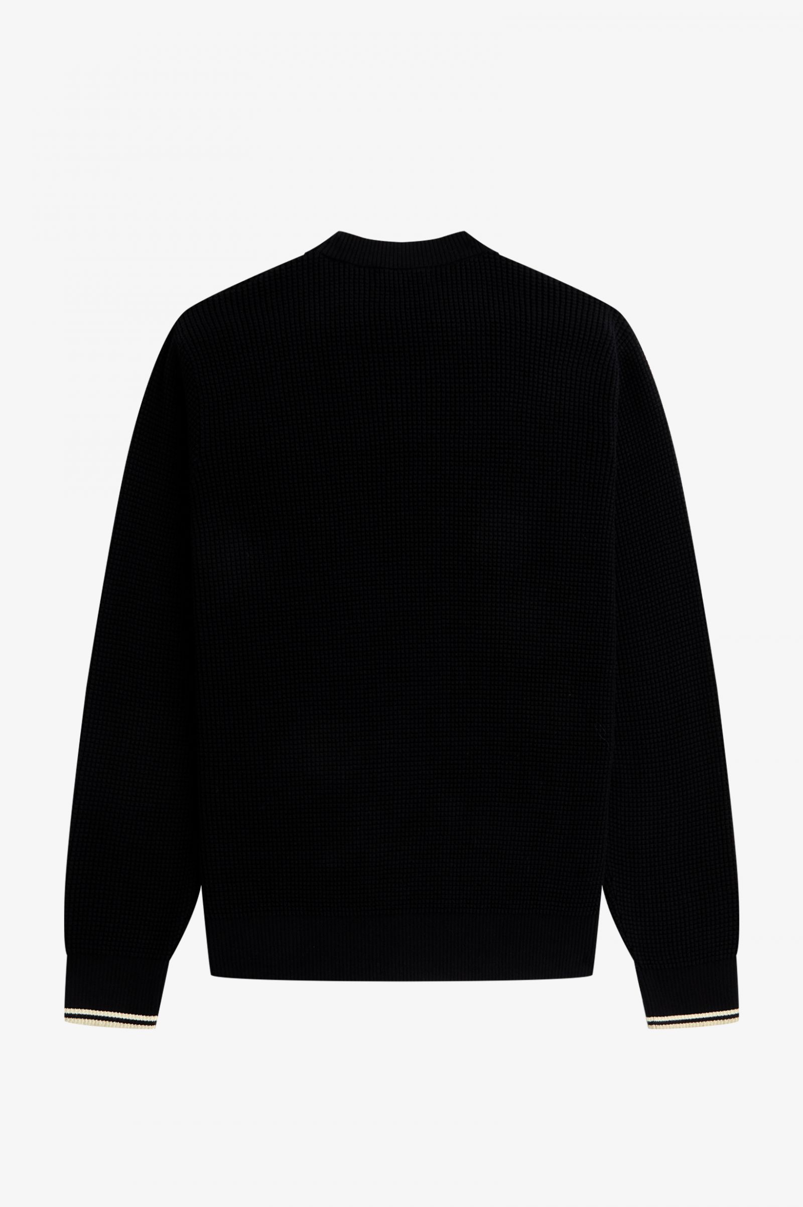 Waffle Stitch Jumper Black 7038317