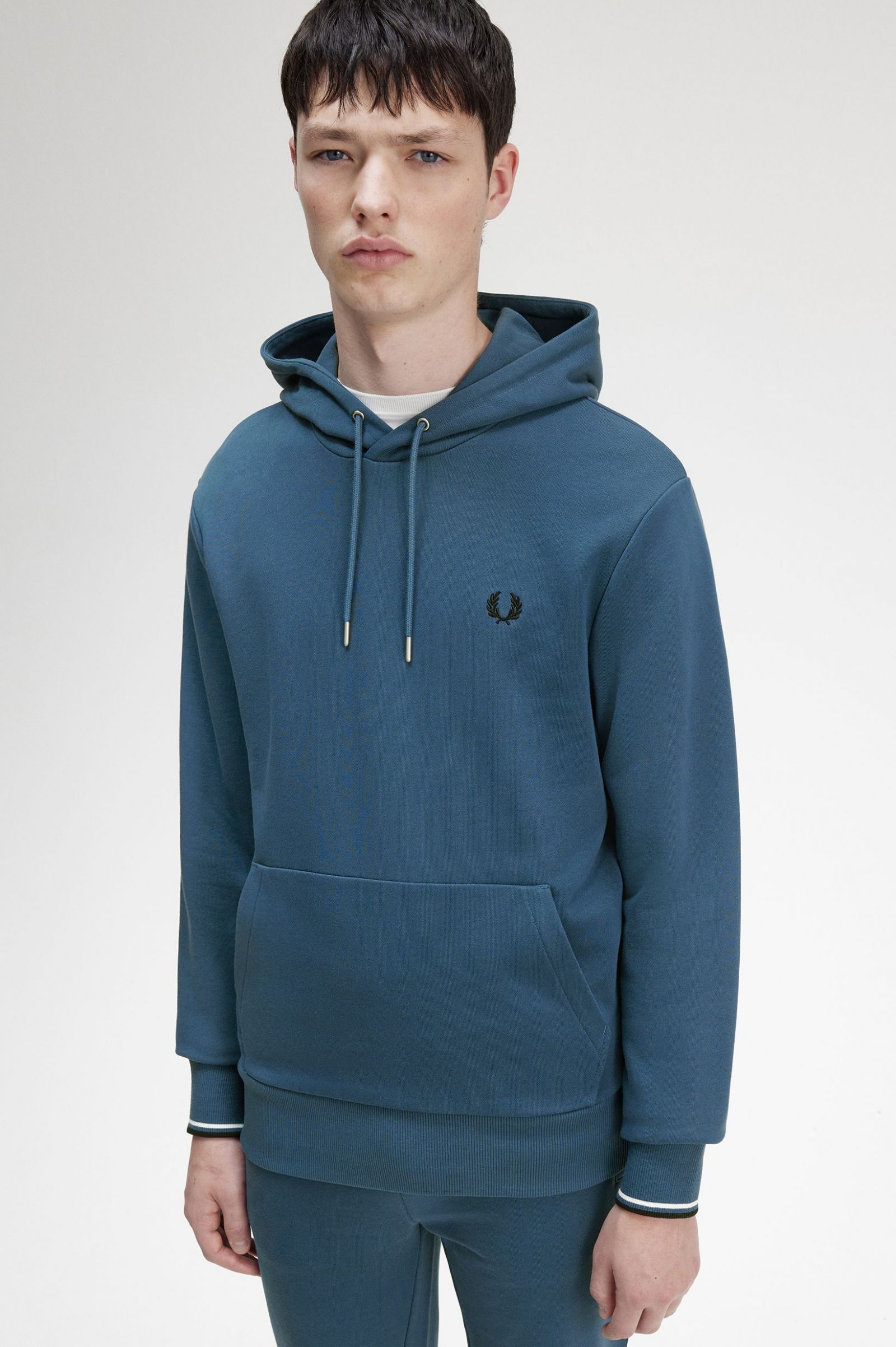 Tipped Hooded Sweatshirt Midnight Blue 7038862