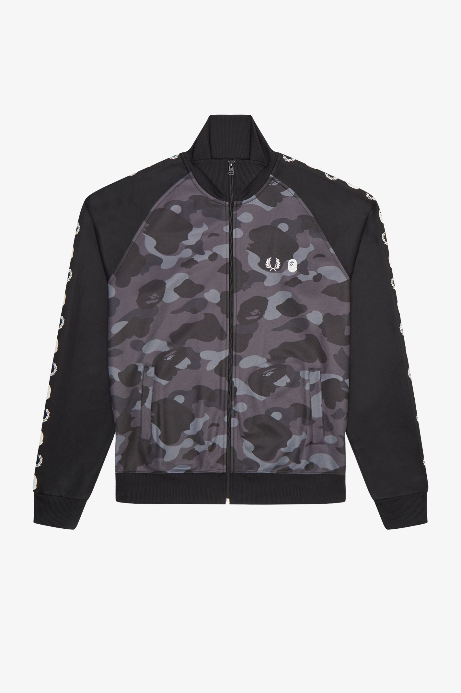 A Bathing Ape?Camouflage Panel Track Jacket Black 7038241
