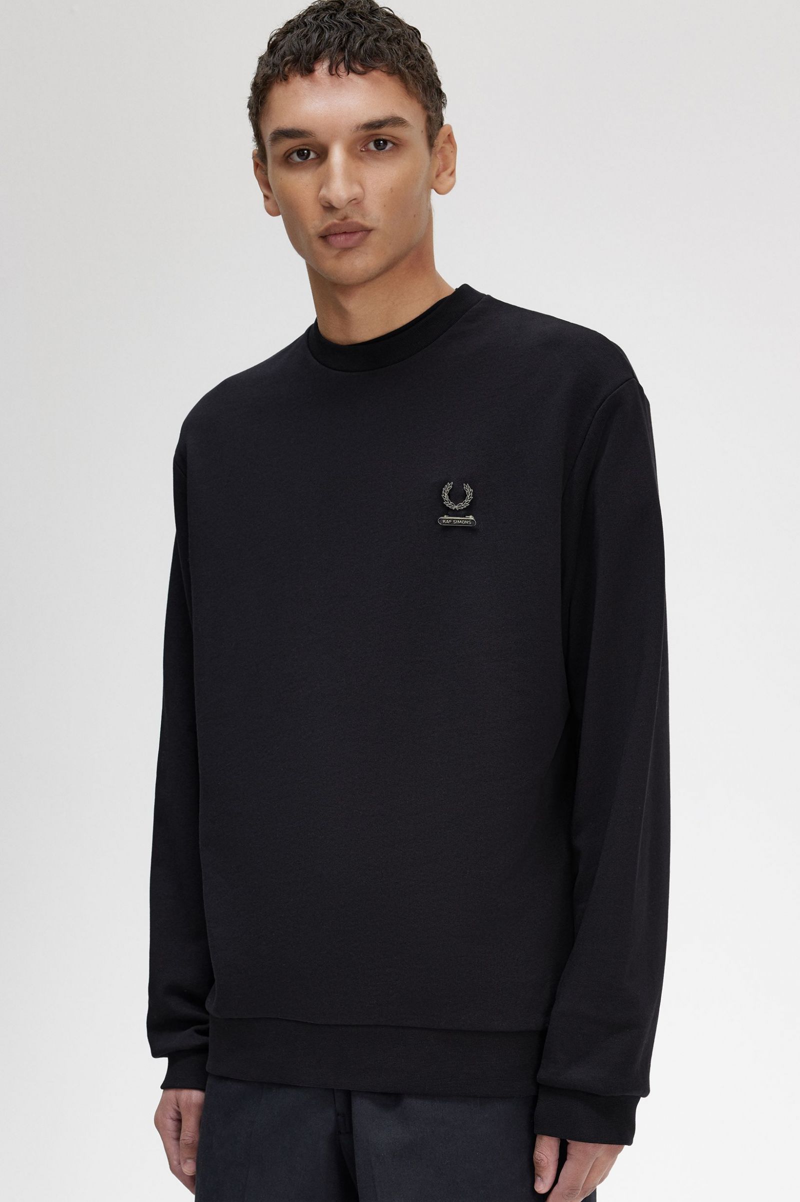 Raf SimonsEmbroidered Sweatshirt Black 7038628