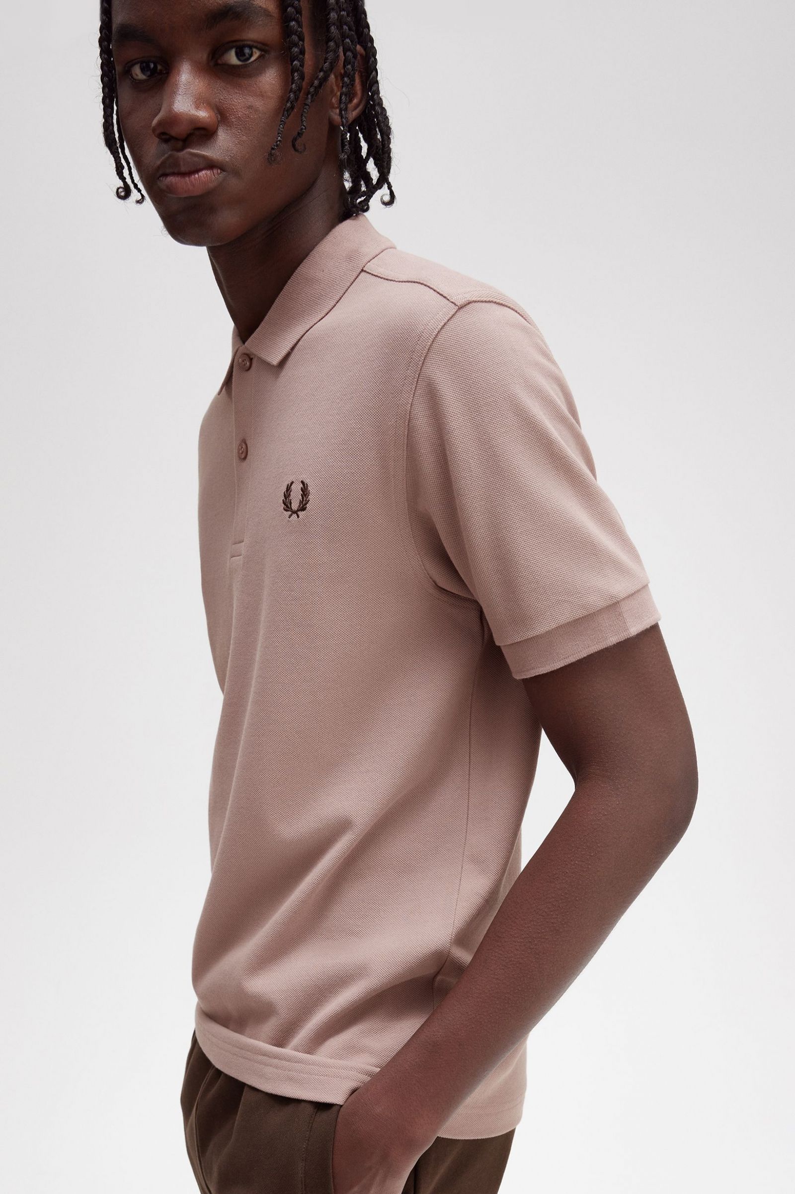 The Fred Perry ShirtM6000 Dark Pink / Burnt Tobacco 7038469