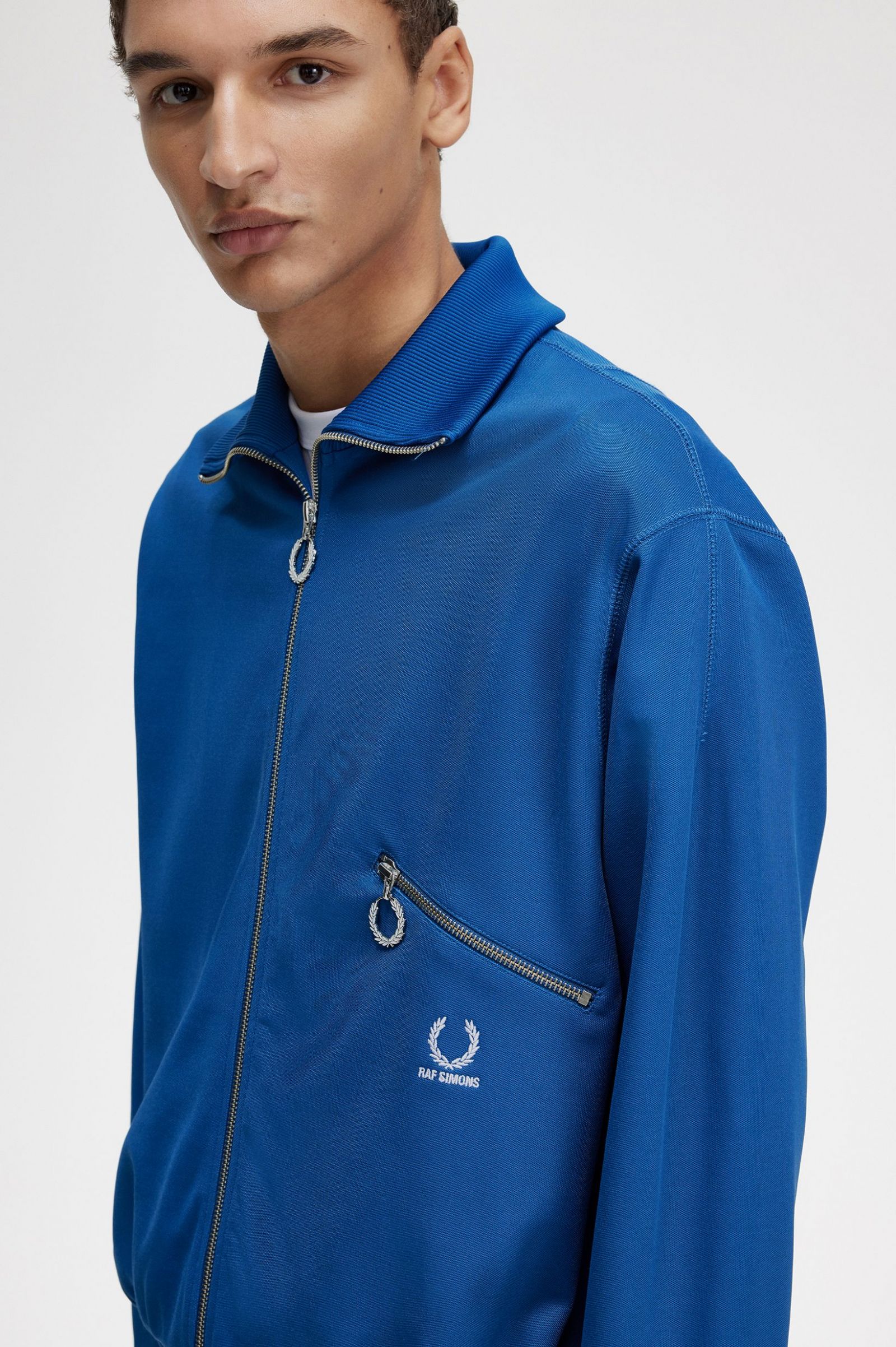 Raf SimonsPrinted Track Jacket Royal Blue 7039114