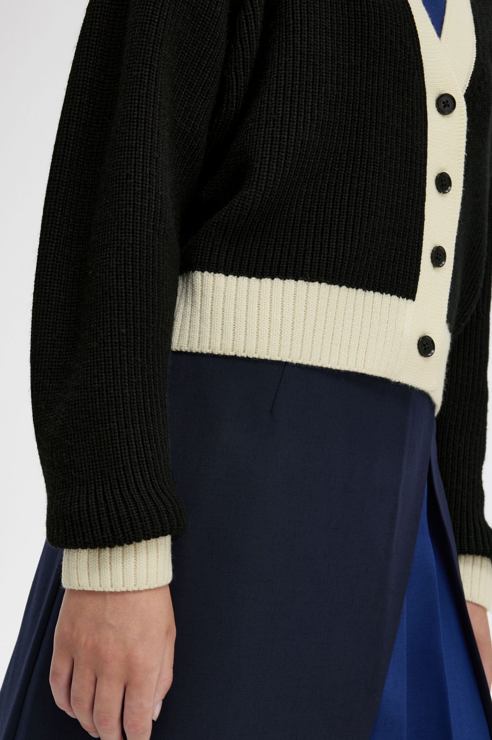 Button-Through Cardigan Black 7039372