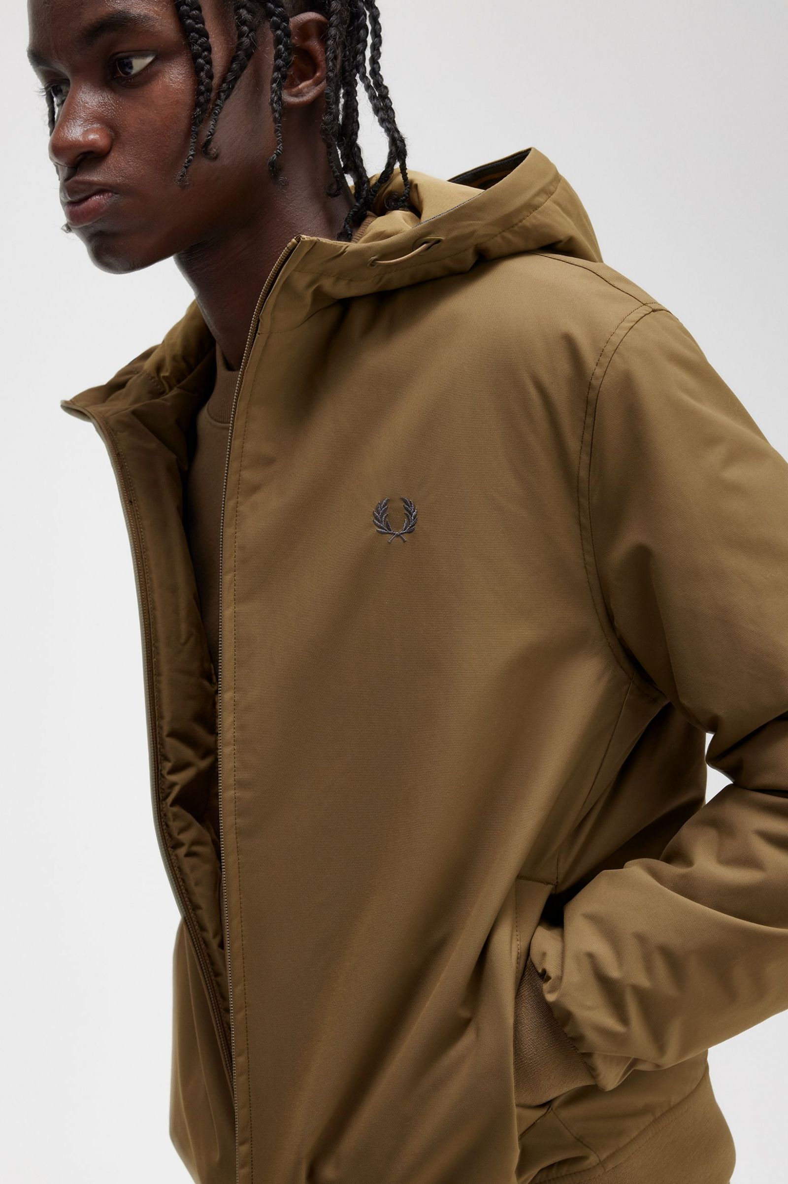 Padded Hooded Brentham Jacket Shaded Stone 7038821