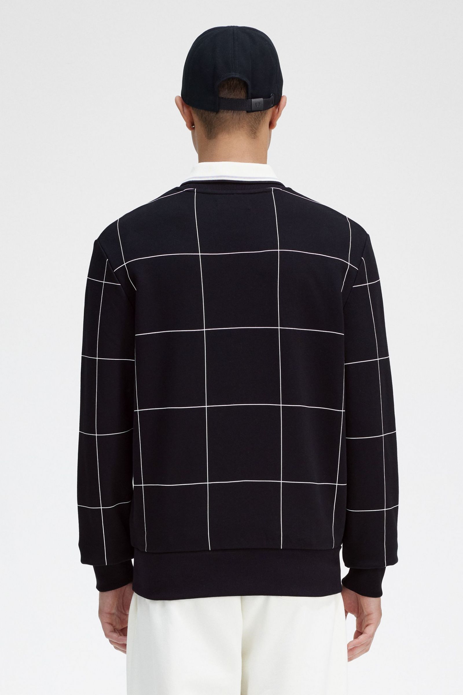Grid Detail Sweatshirt Black 7038854