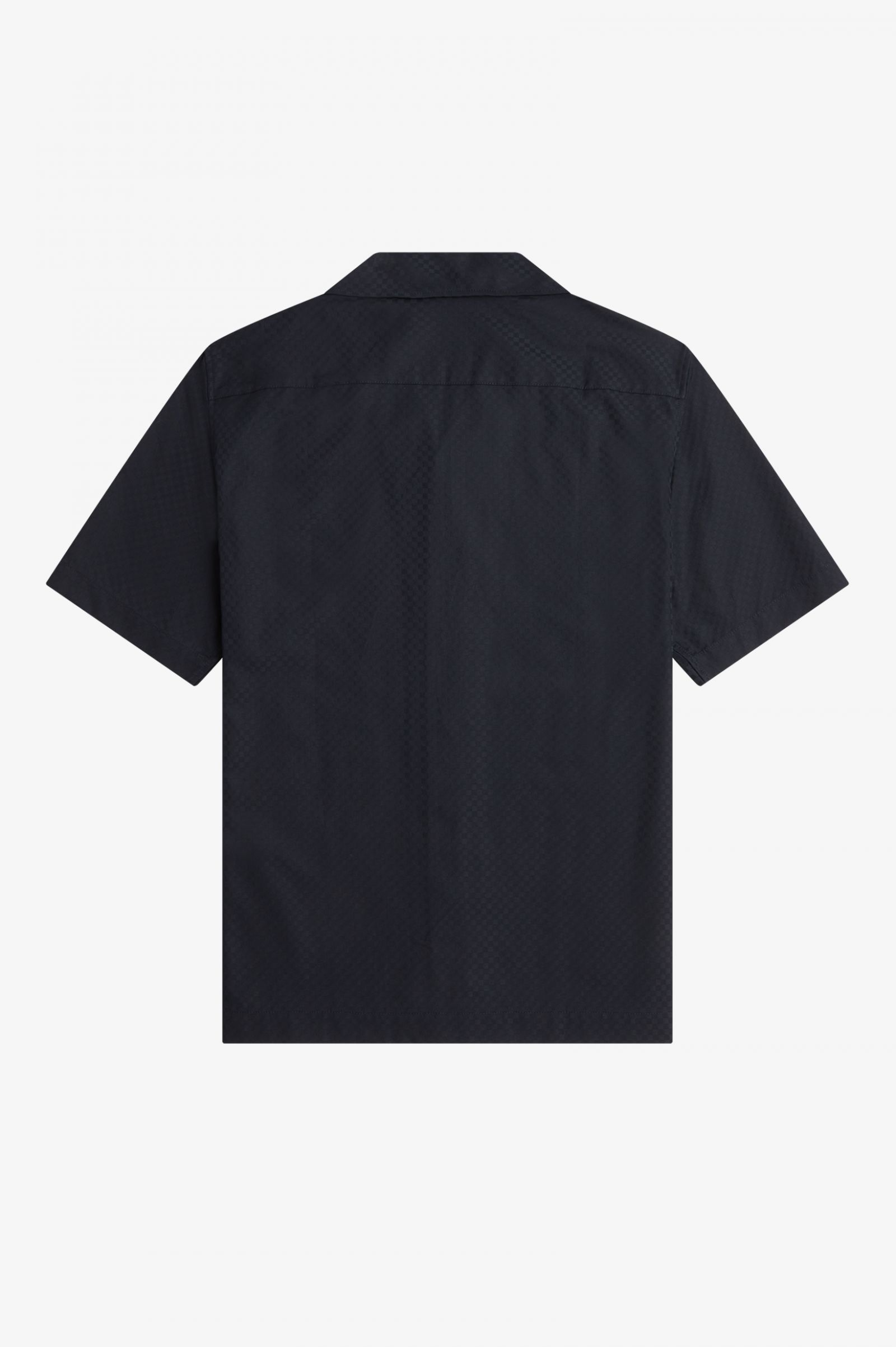 Chequerboard Revere Collar Shirt Black 7038709