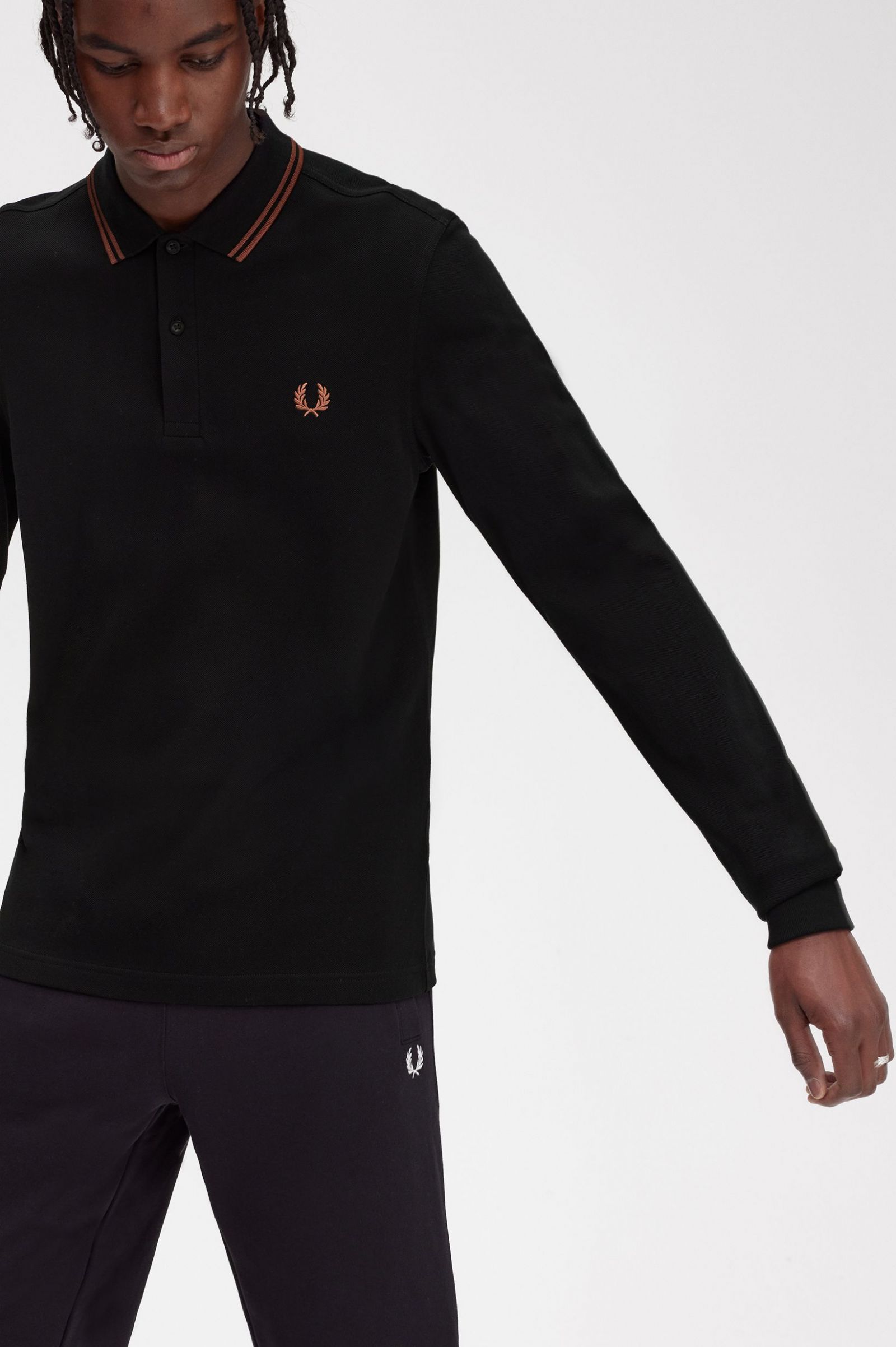 The Fred Perry ShirtM3636 Black / Whisky Brown / Whisky Brown 7038470
