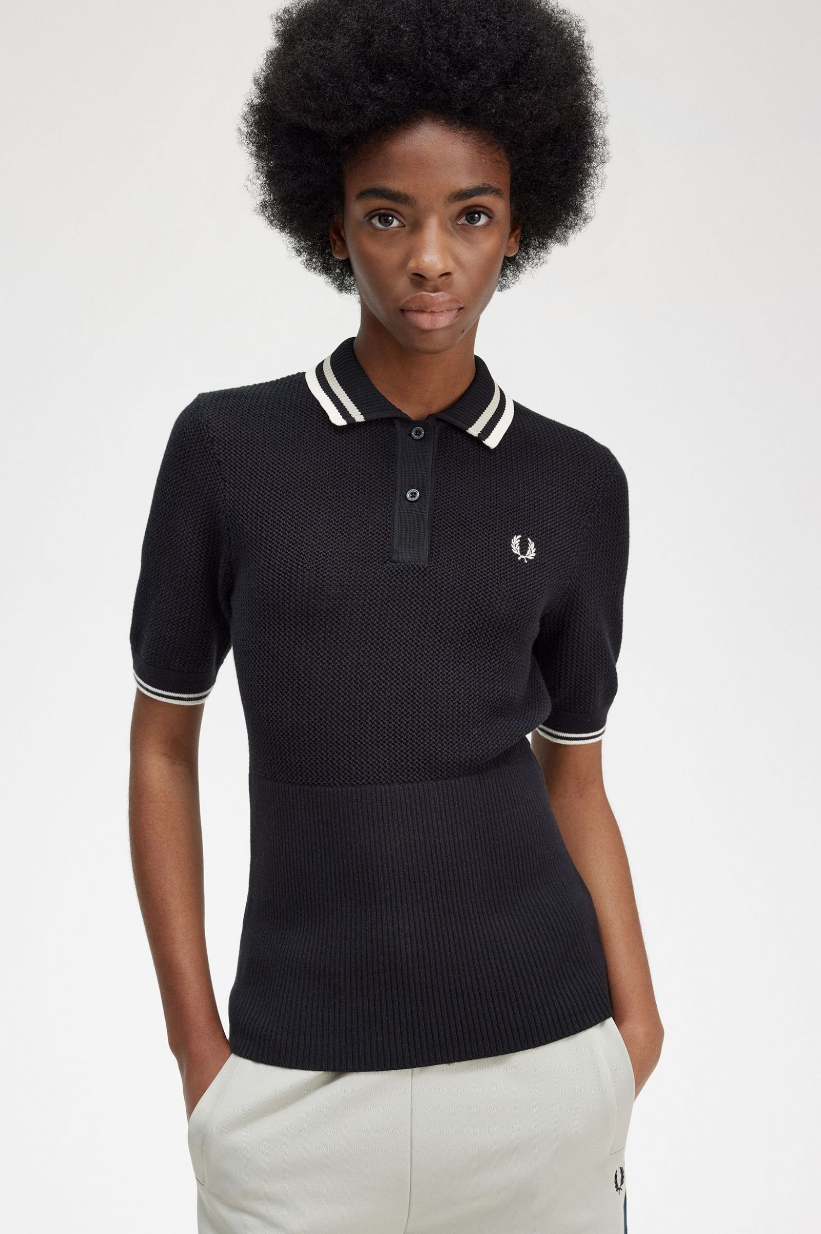 Open-Knitted Shirt Black 7039330