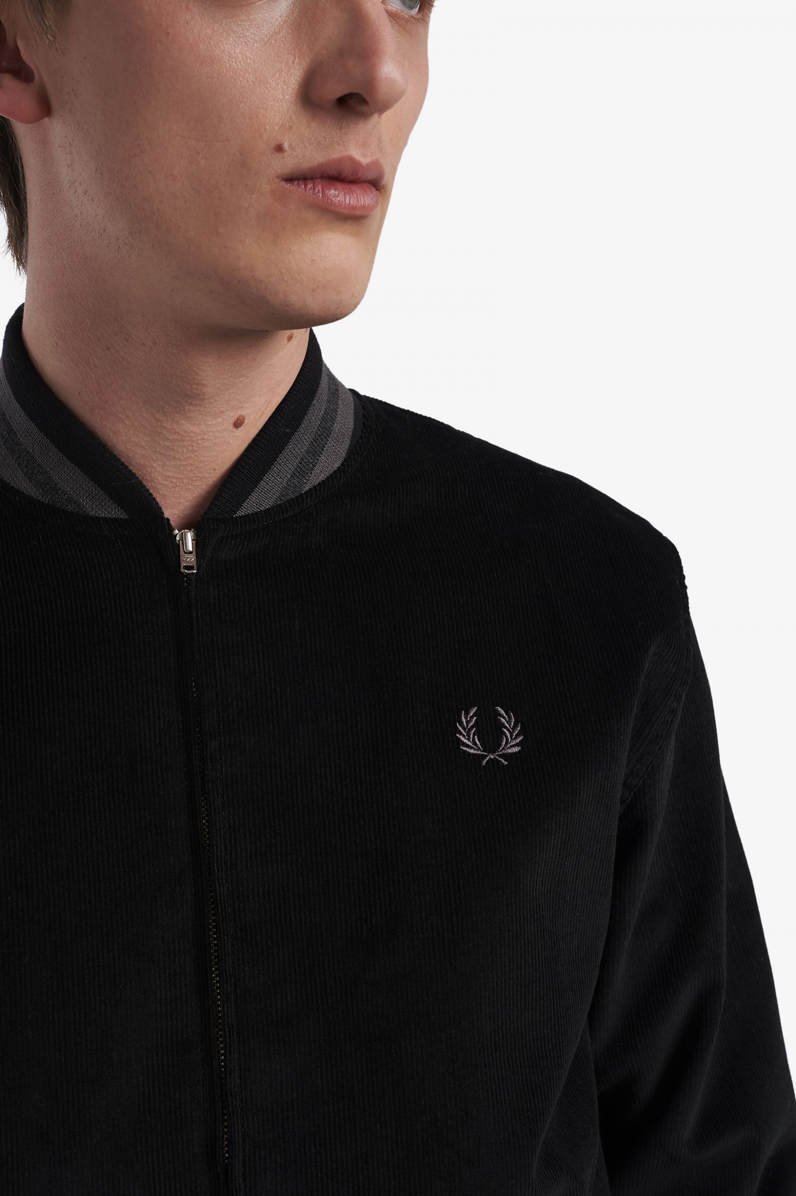 Made In EnglandNeedlecord Tennis Bomber Black 7037876