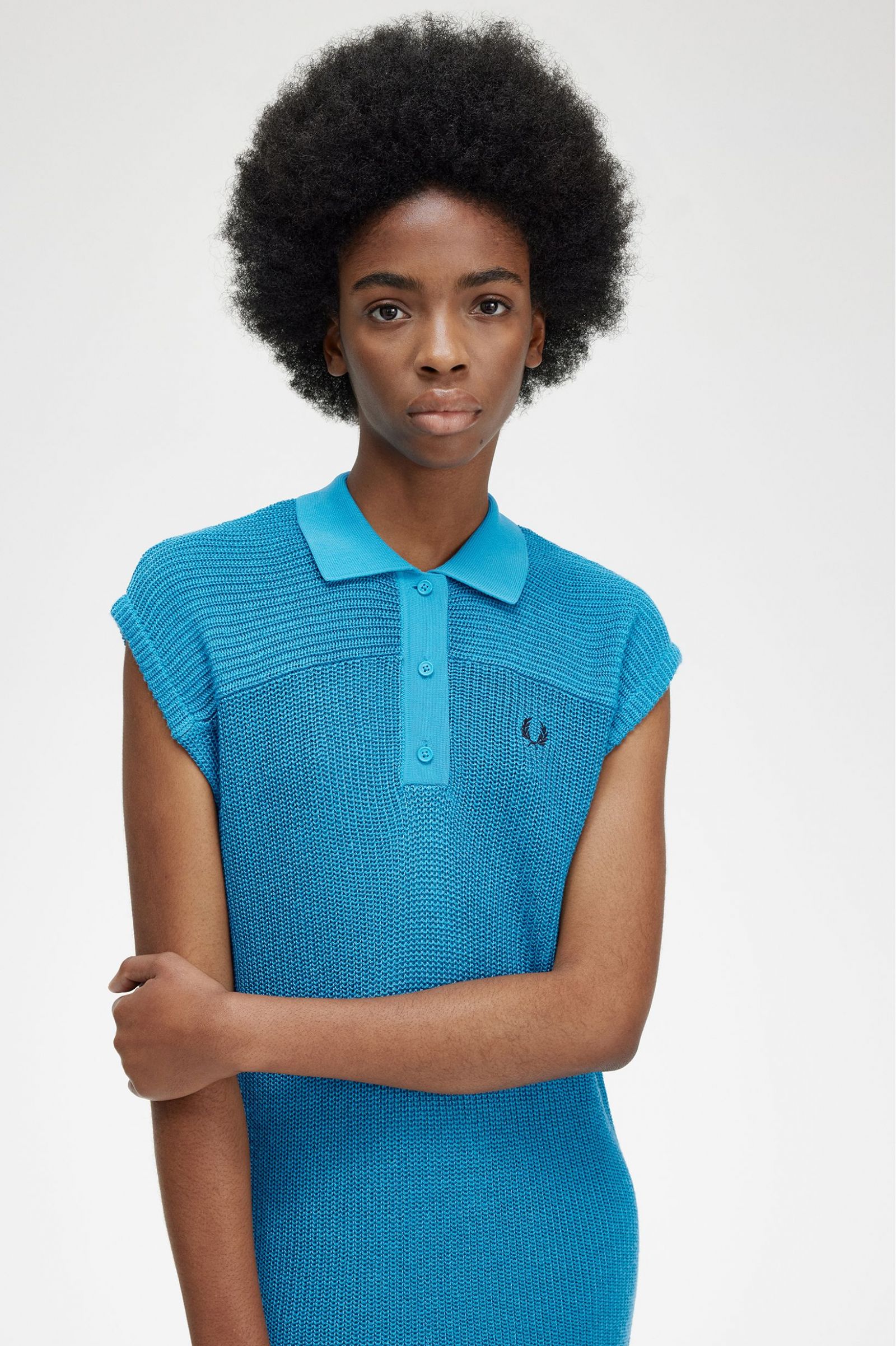 Knitted Shirt Dress Cyber Blue 7039287