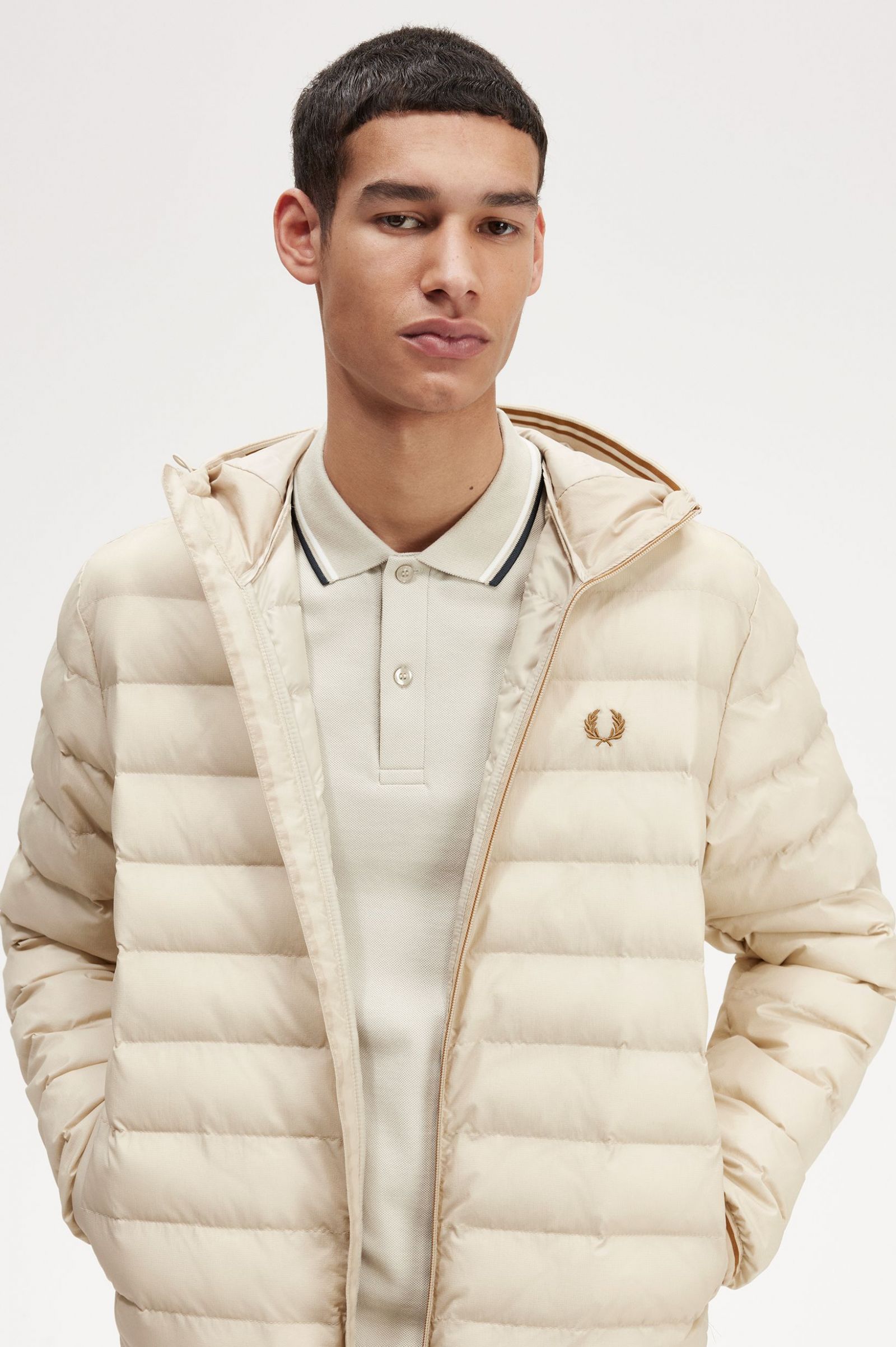 Hooded Insulated Jacket Oatmeal 7038299