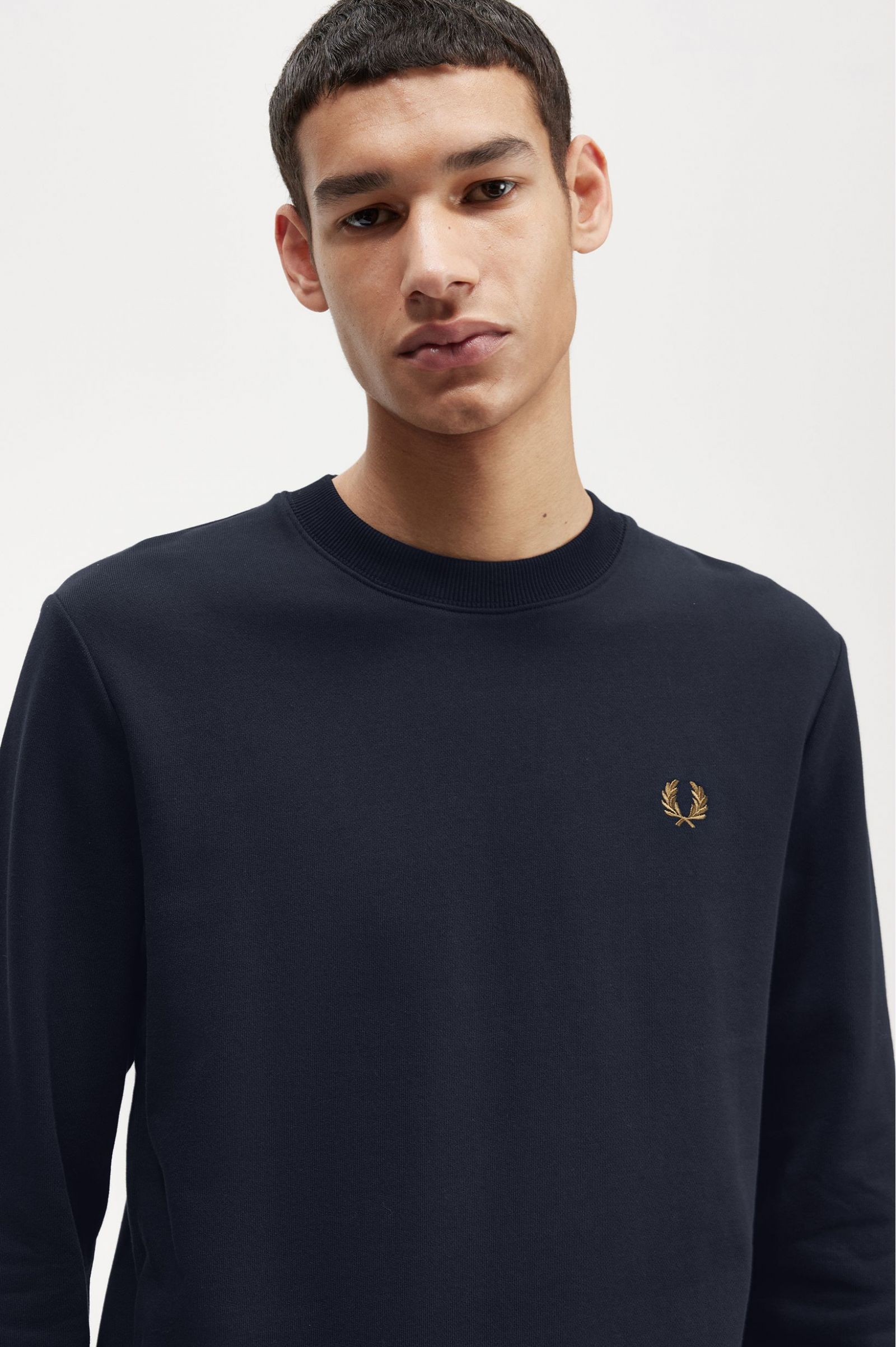Crew Neck Sweatshirt Navy / Dark Caramel 7038865