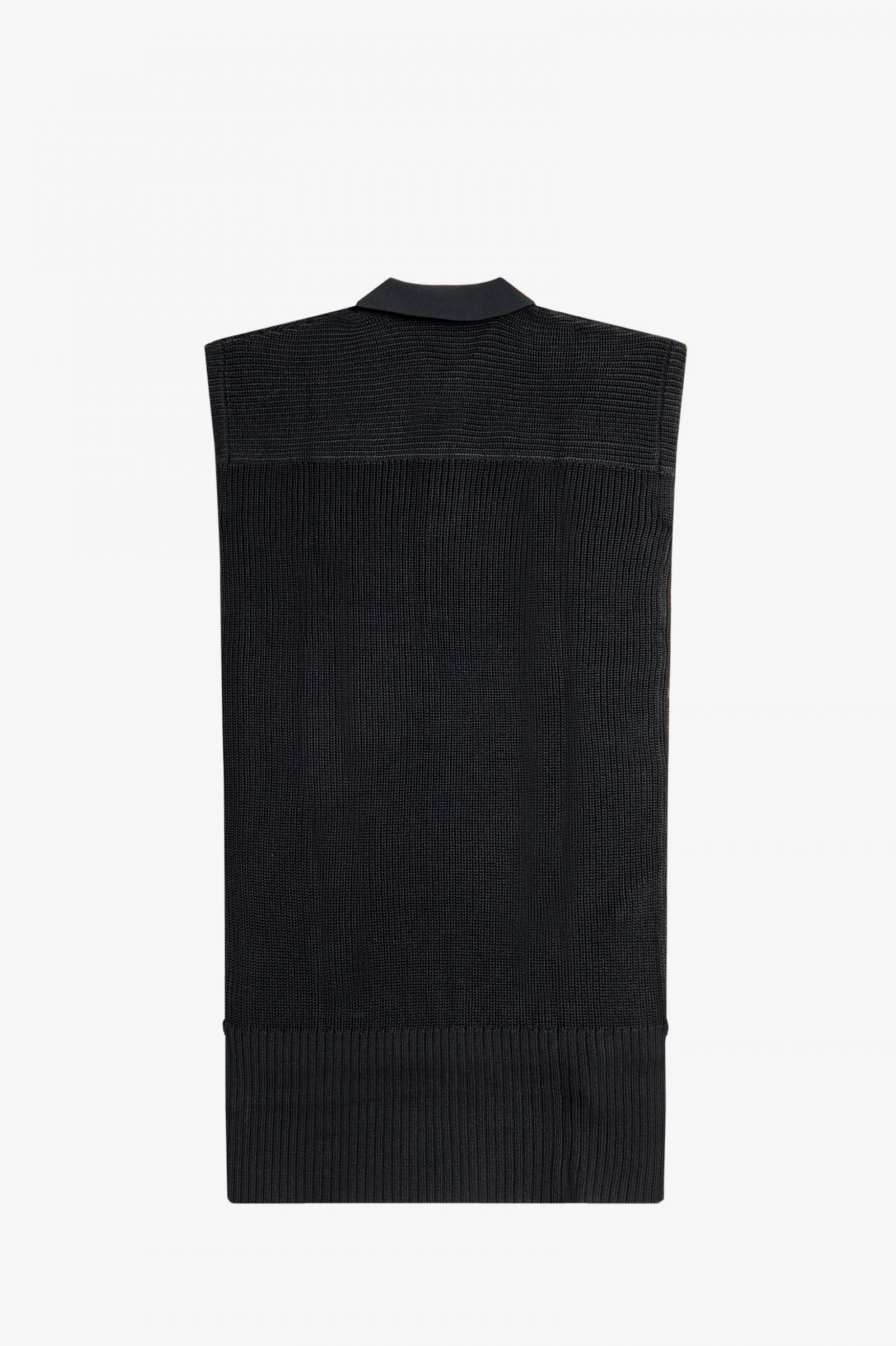 Knitted Shirt Dress Black 7039305