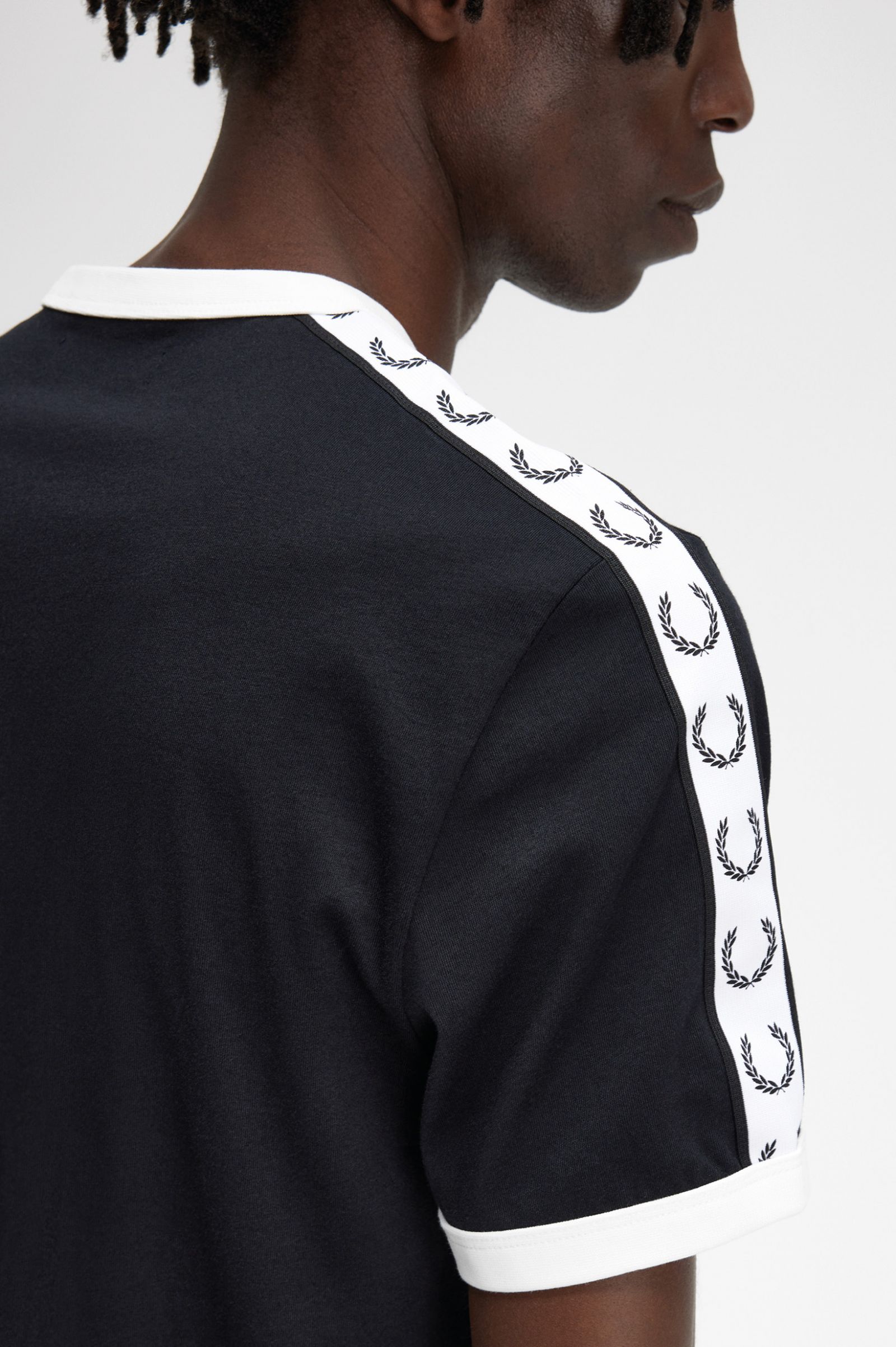 Taped Ringer T-Shirt Black 7038910