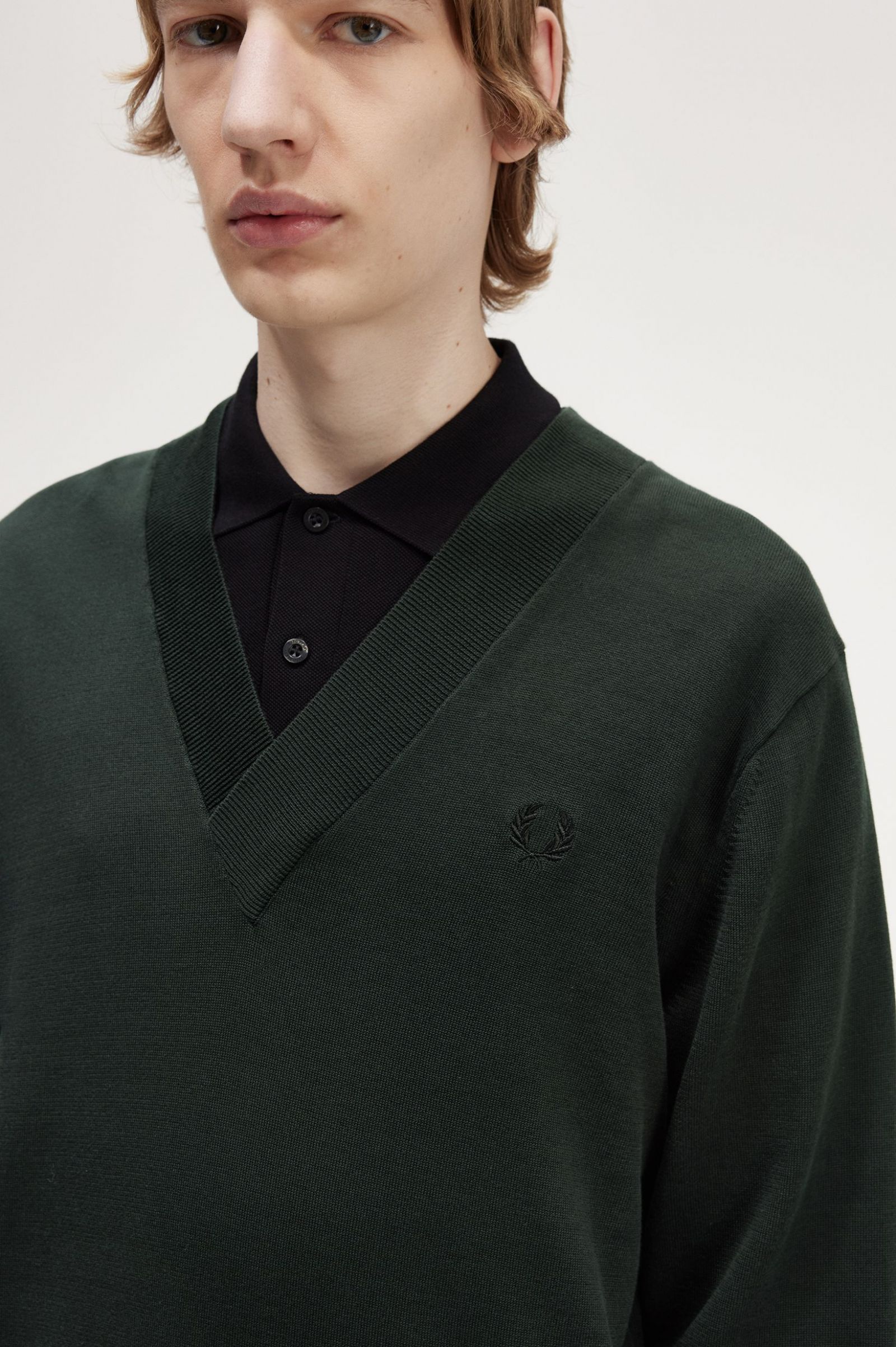 V-Neck Jumper Night Green 7038342
