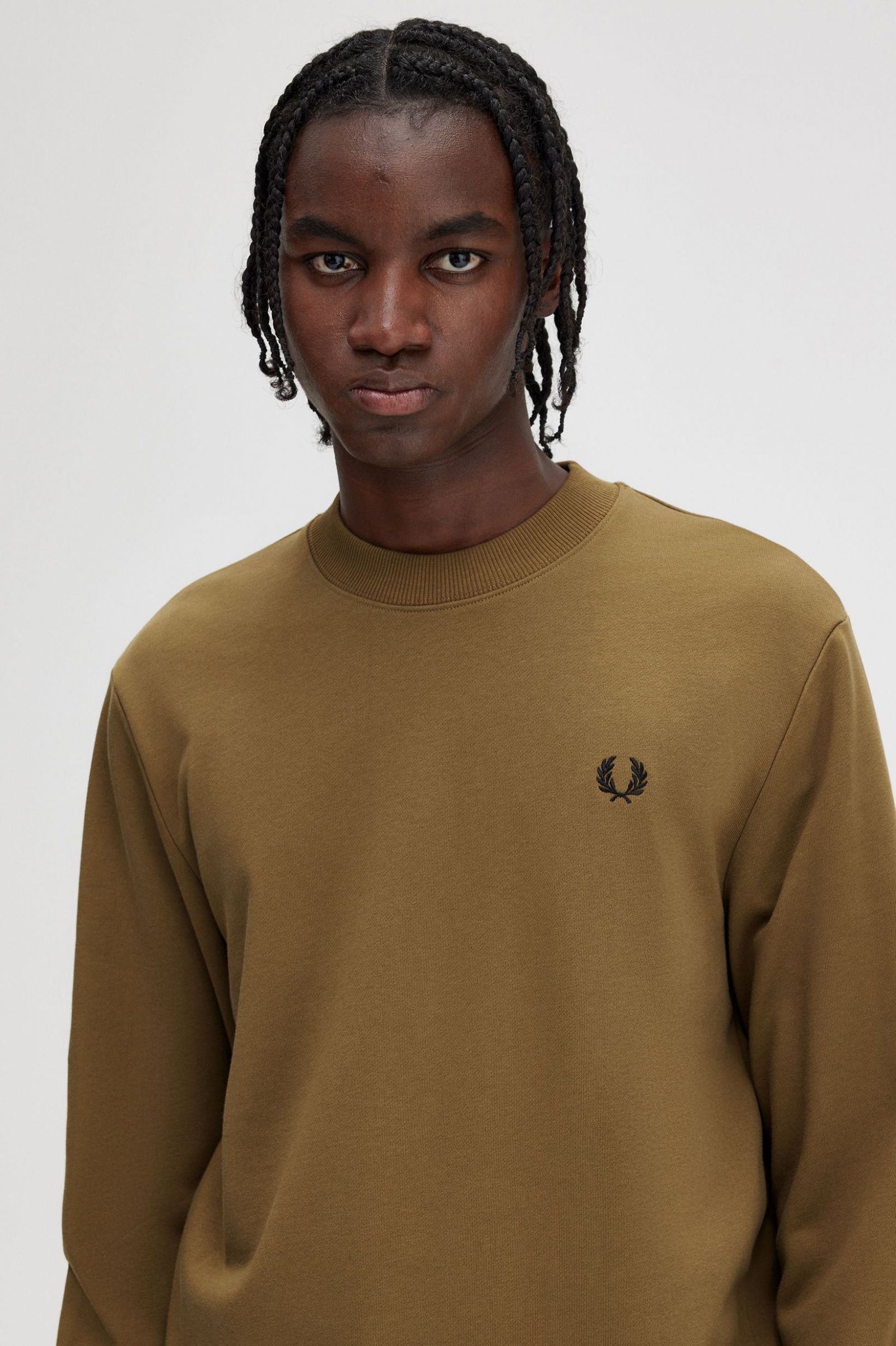Crew Neck Sweatshirt Shaded Stone / Burnt Tobacco 7038380