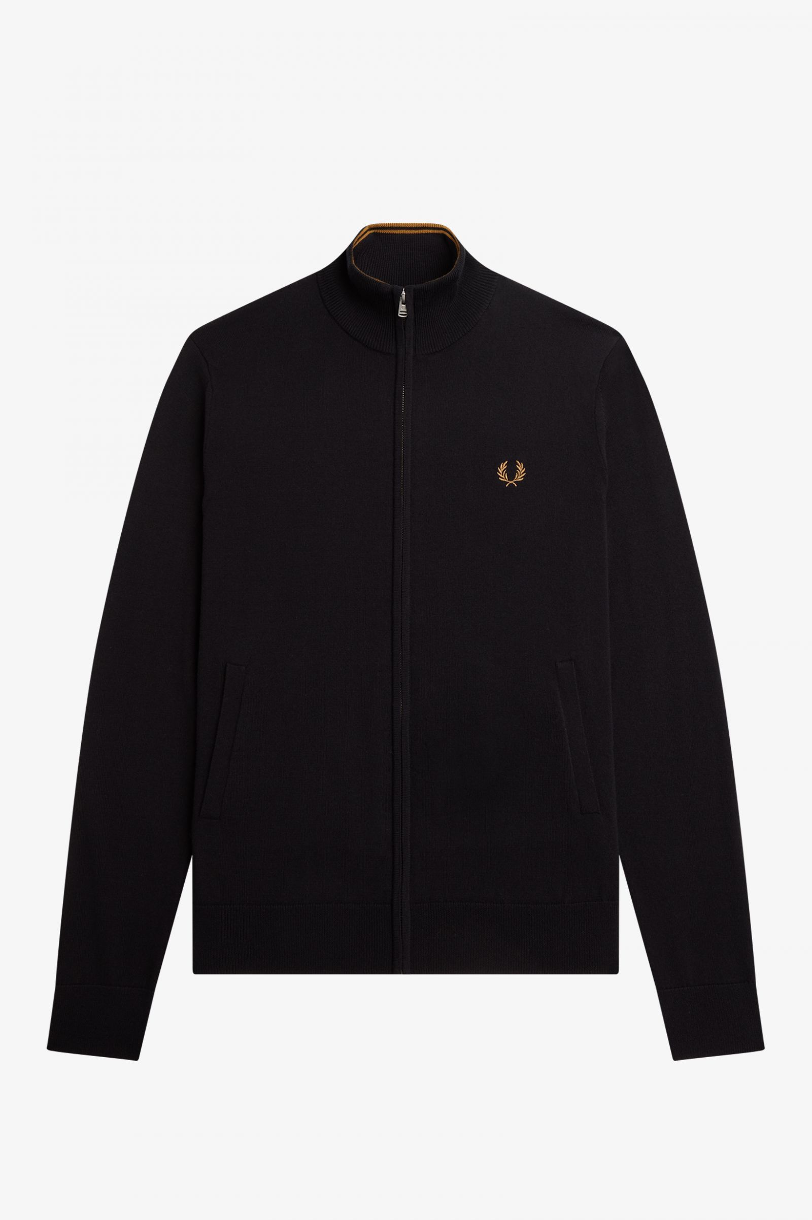 Classic Zip Through Cardigan Black 7038345