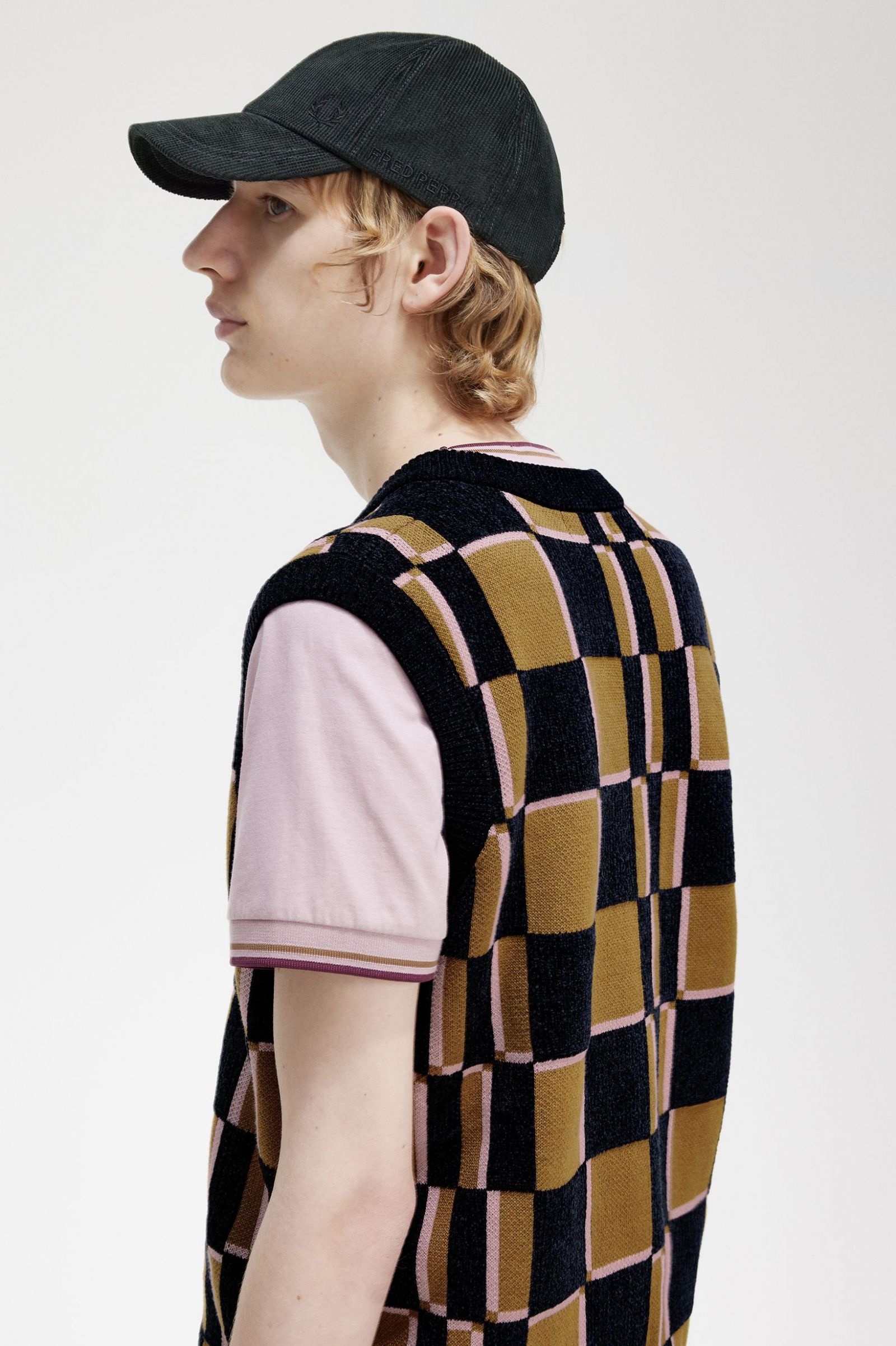 Glitch Chequerboard Tank Shaded Stone / Navy 7038336