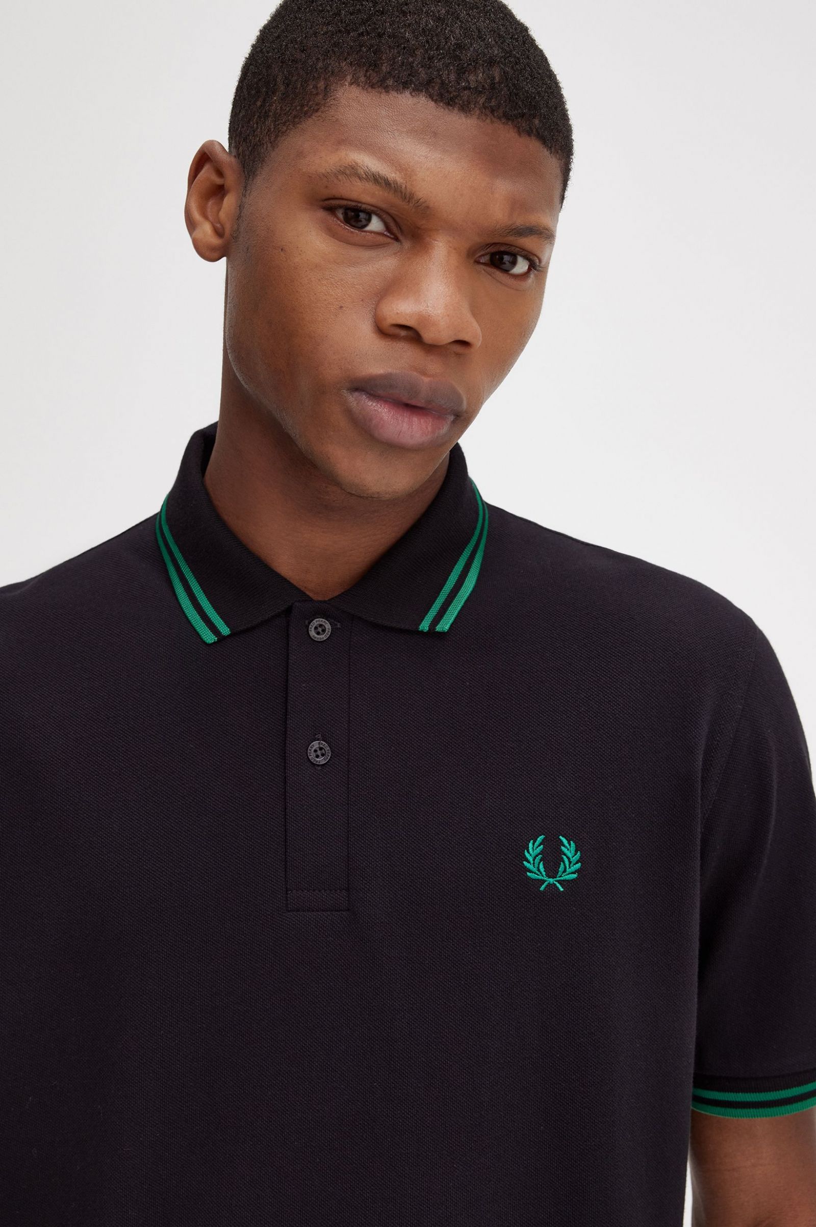 The Fred Perry ShirtM12 Black / Fred Perry Green / Fred Perry Green 7039077