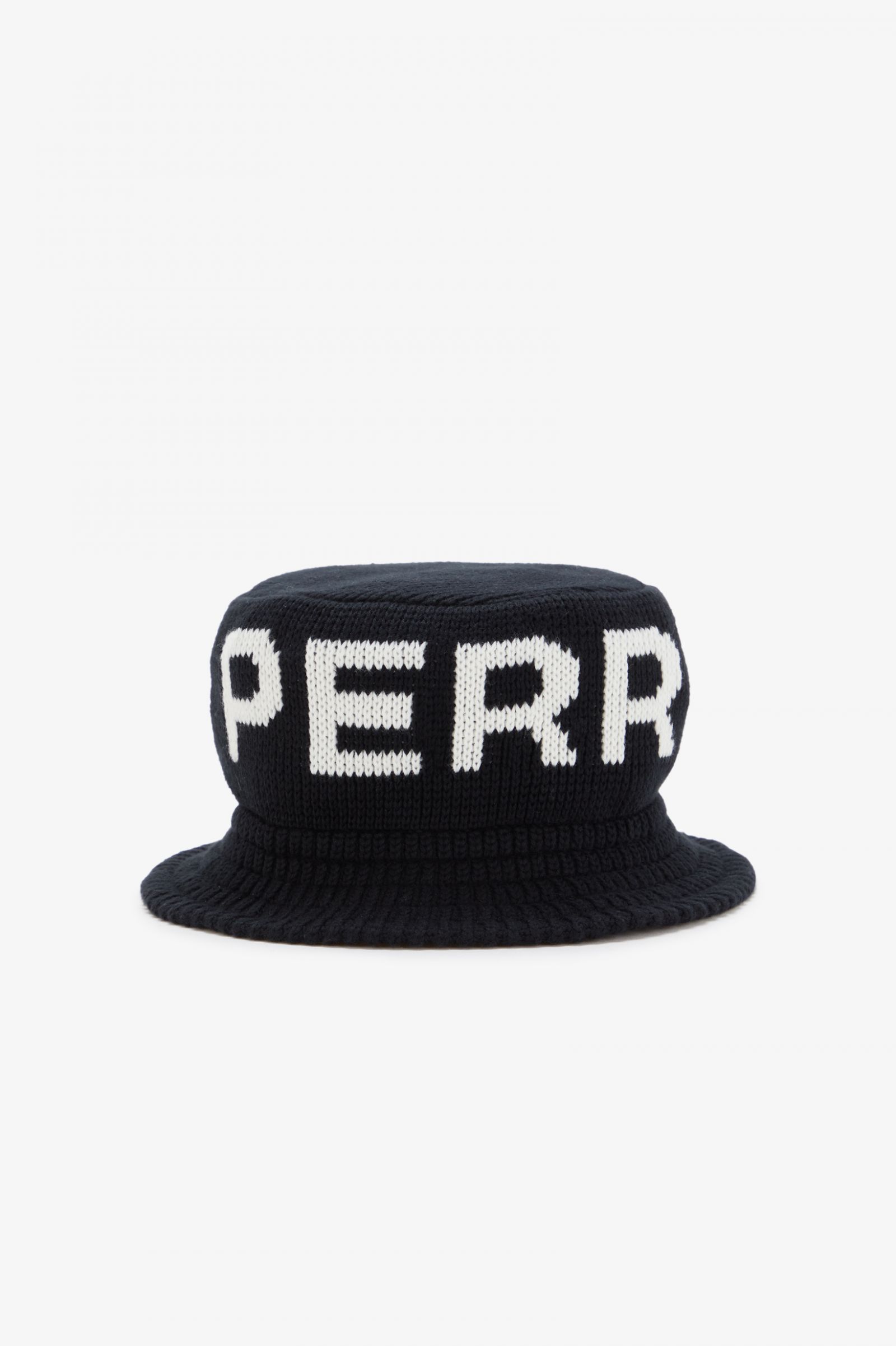 Knitted Bucket Hat Black / Snow White 7037704