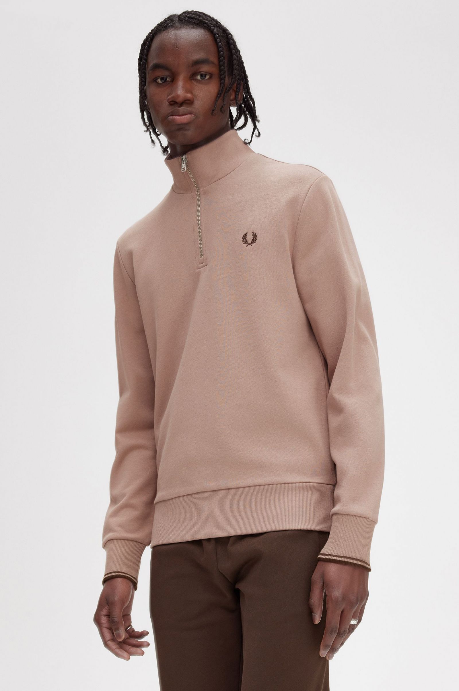 Half Zip Sweatshirt Dark Pink 7038860