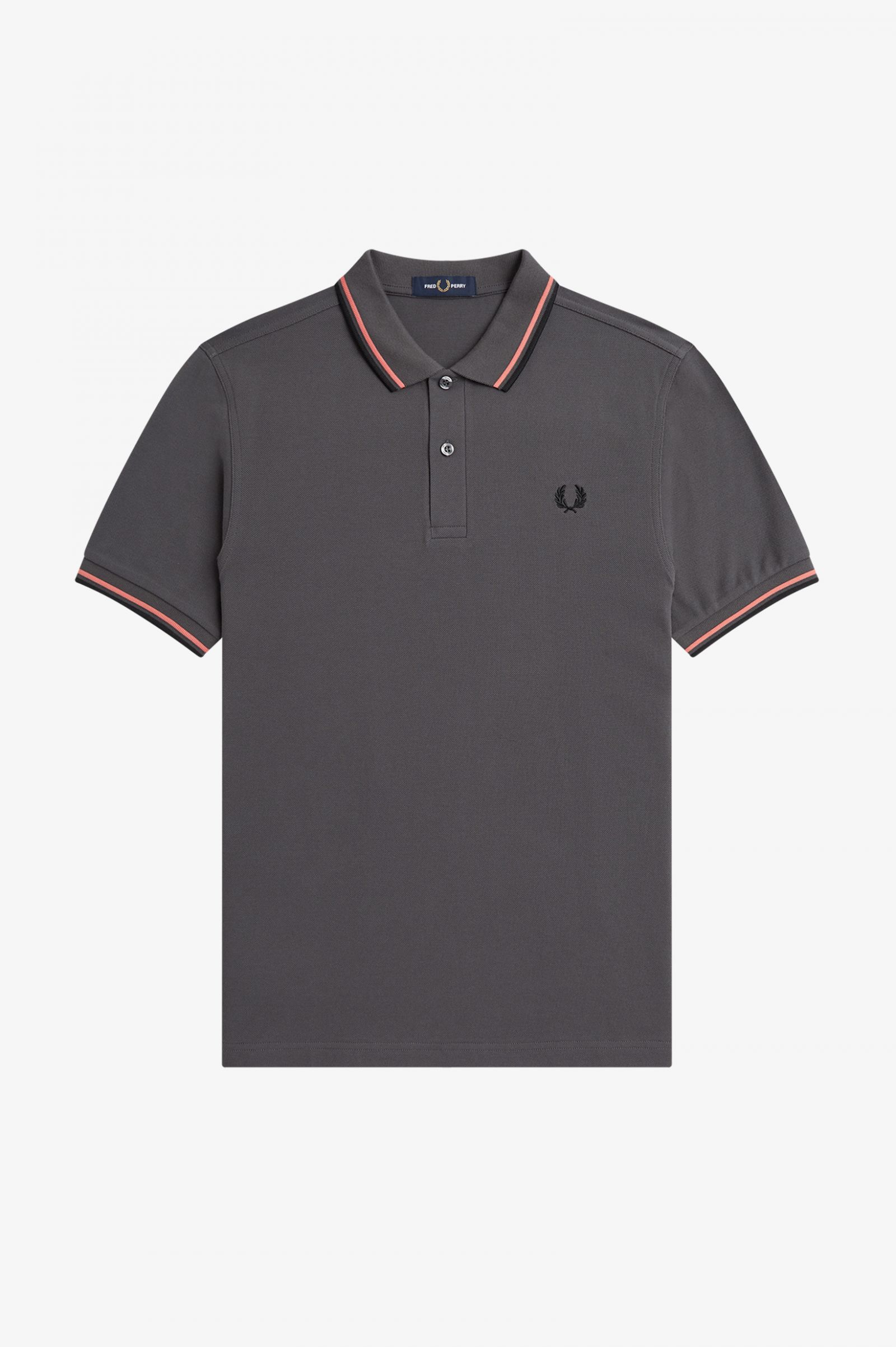 The Fred Perry ShirtM3600 Gunmetal / Coral Heat / Black 7039054