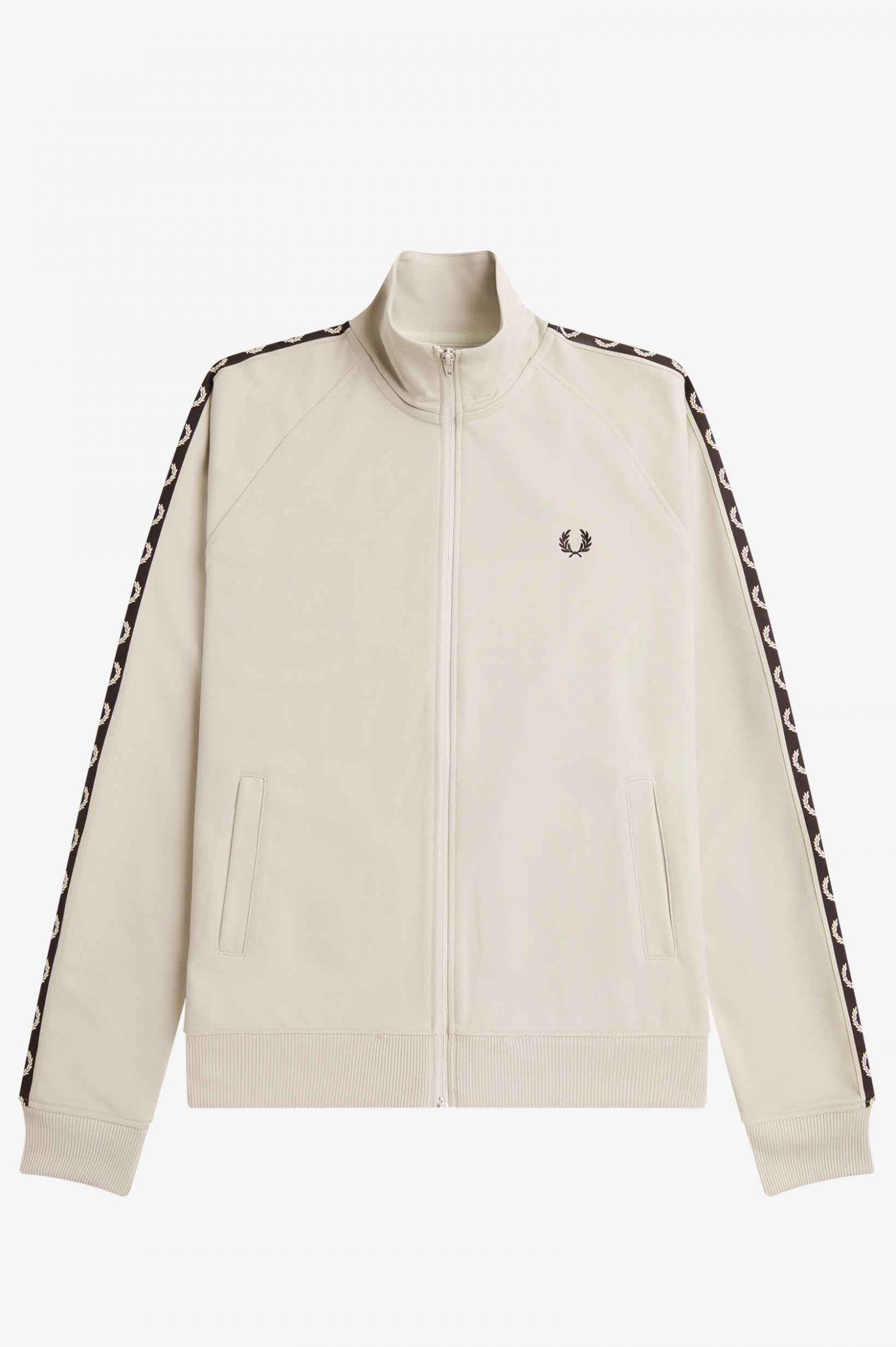 Contrast Tape Track Jacket Light Oyster / Black 7039123