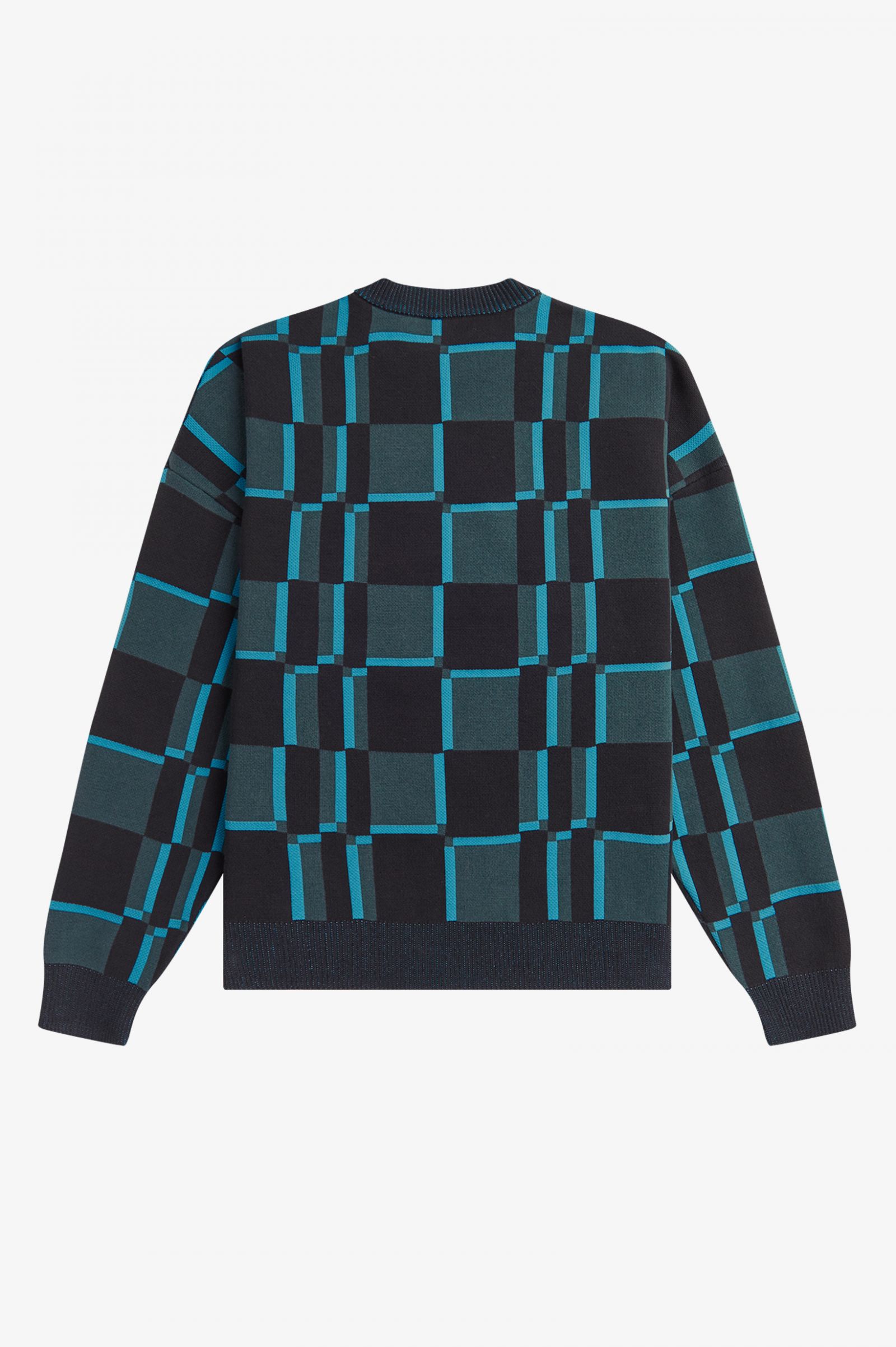 Chequerboard Jumper Cyber Blue 7039314