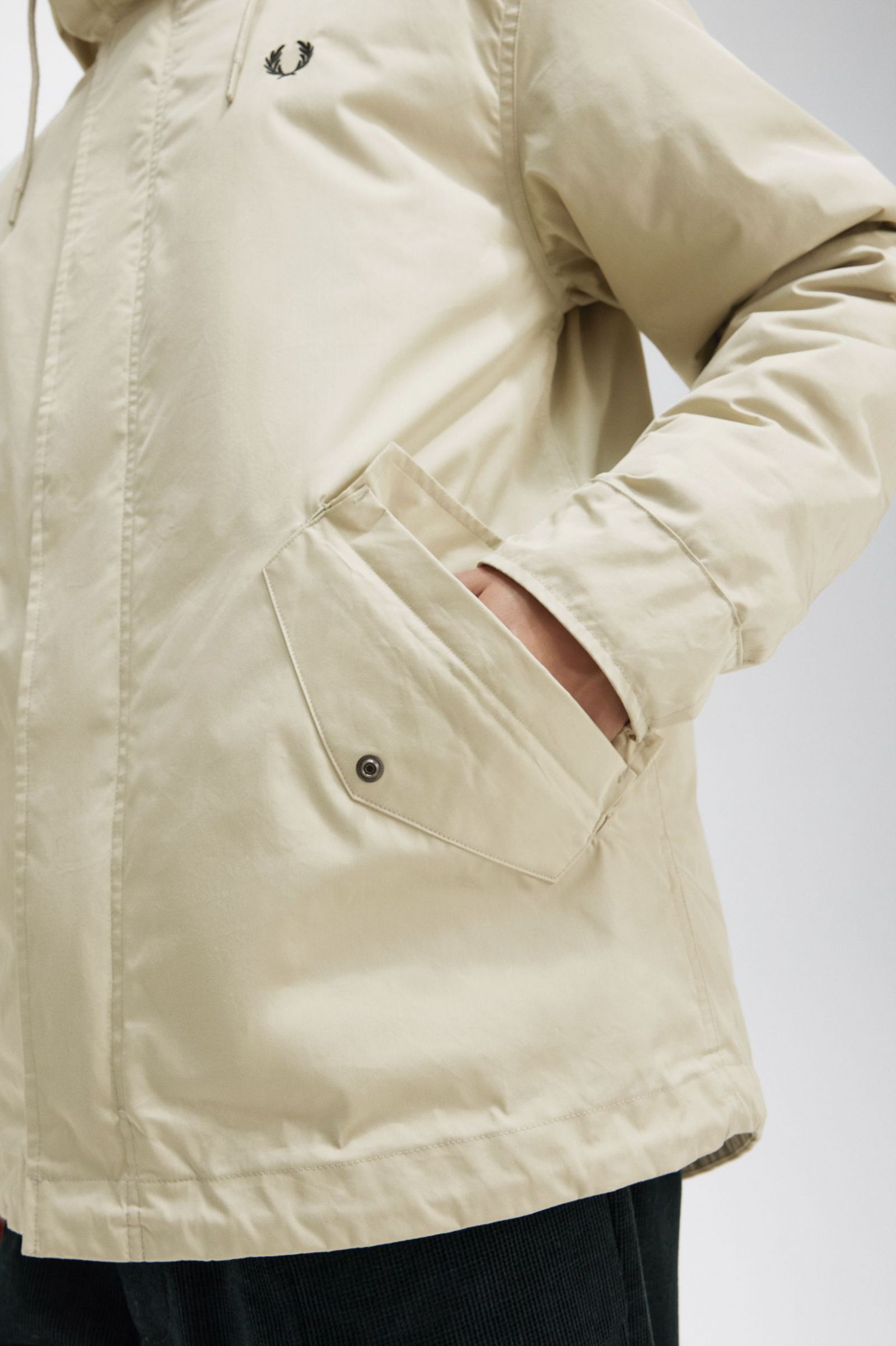Short Padded Parka Light Oyster 7038275